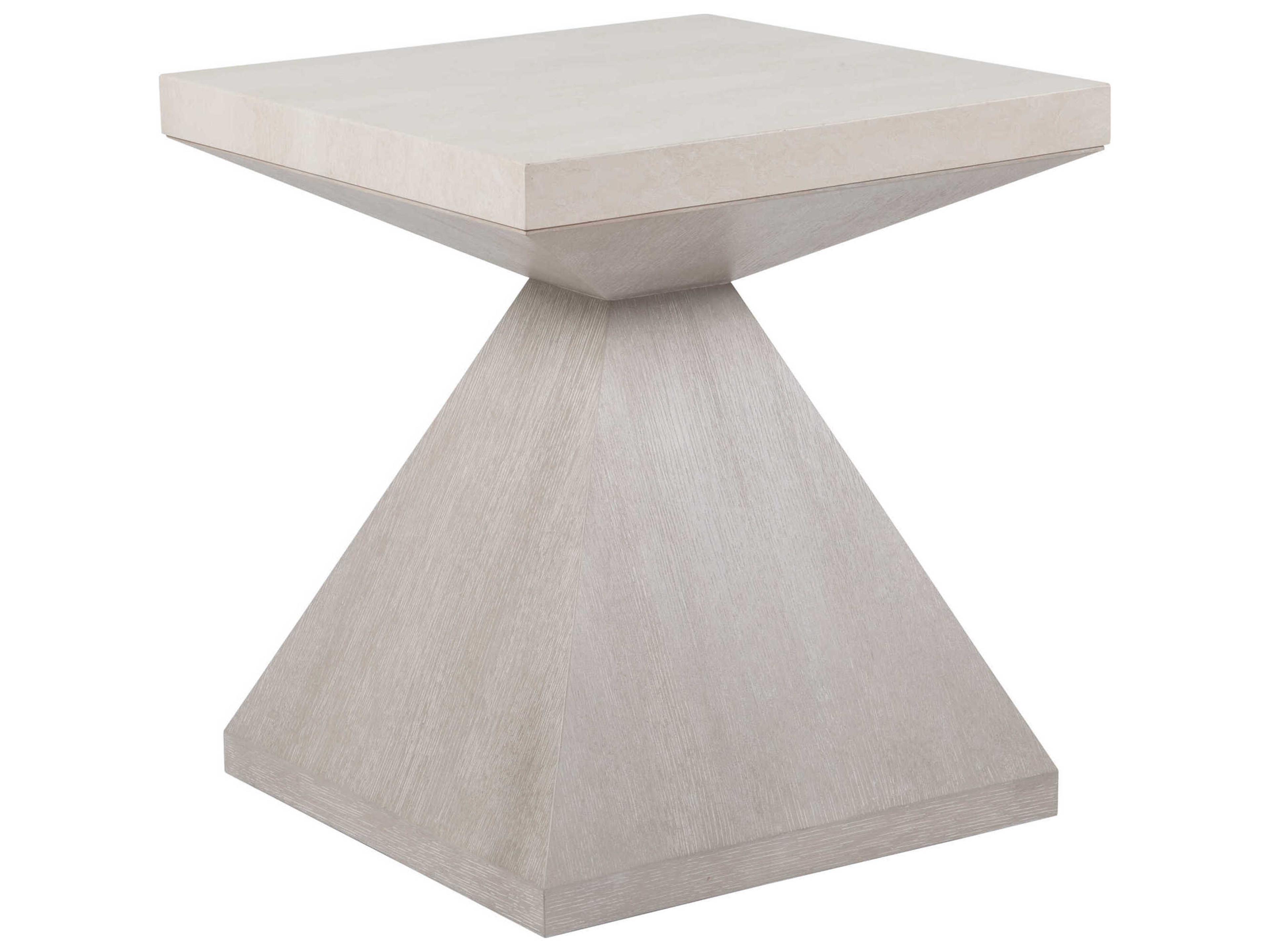 Artistica Mar Monte Square Marble White Oak End Table