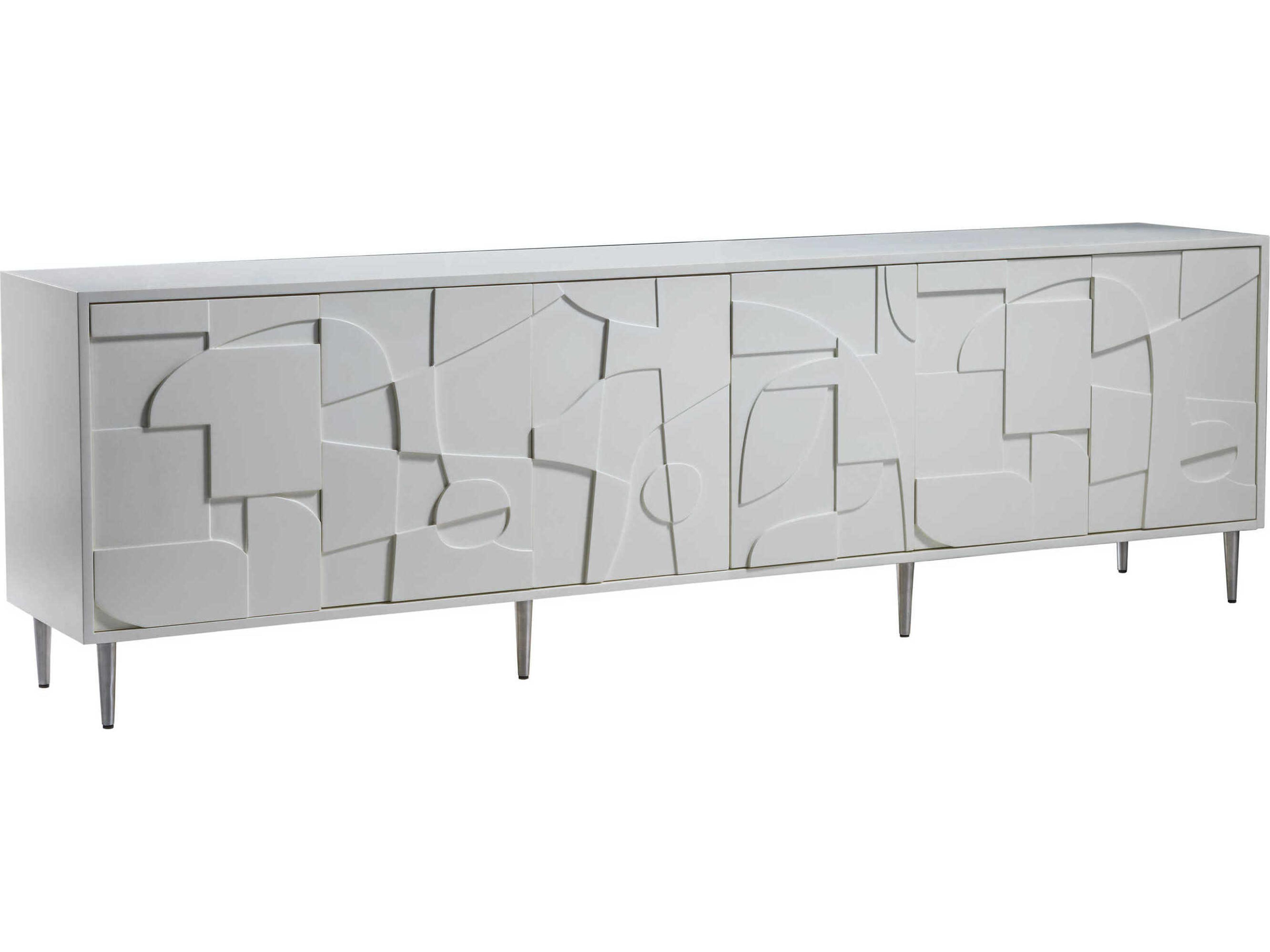 Artistica Signature Designs Bardo Long 100" Matte Soft White Media Console
