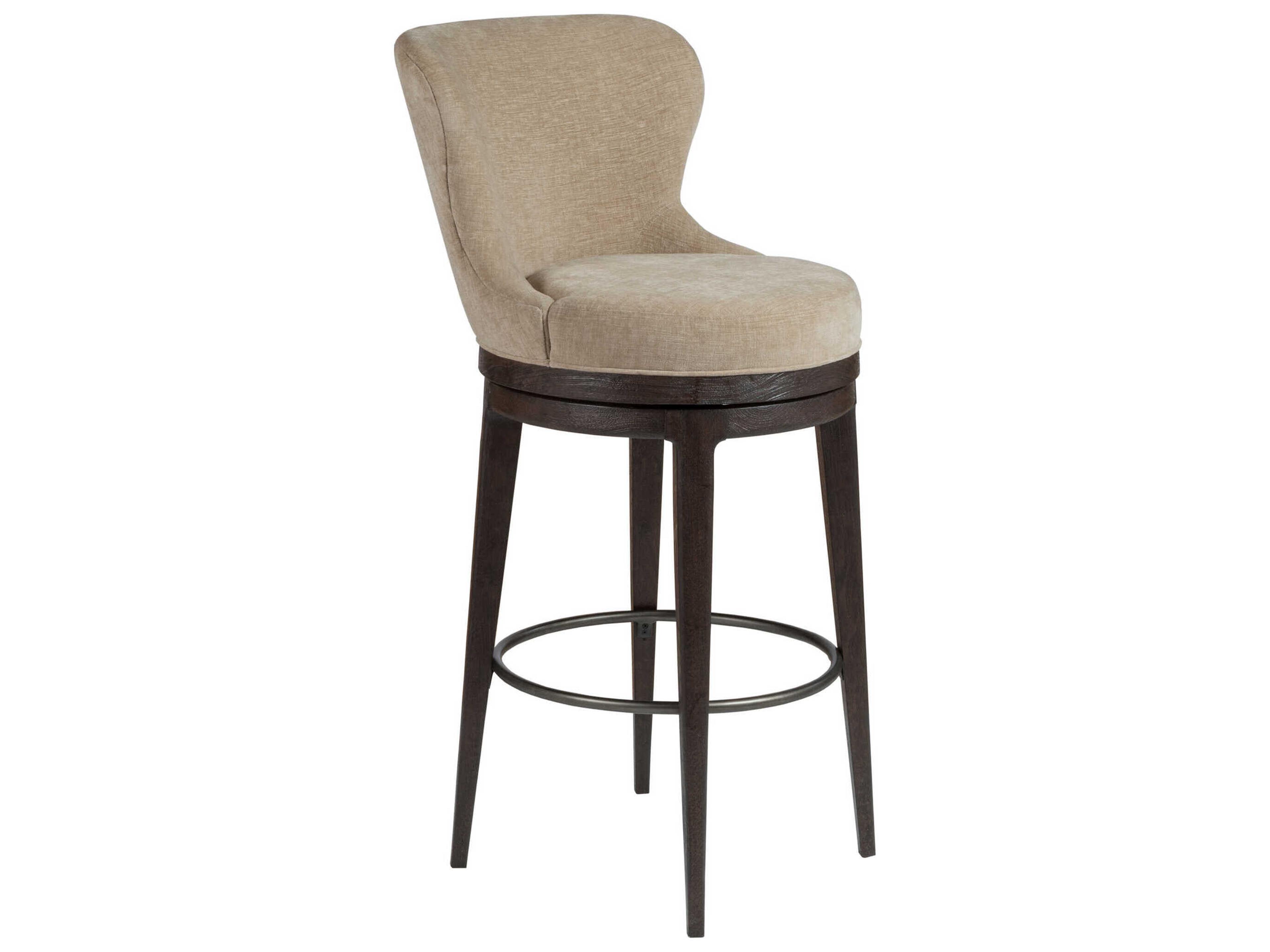 Artistica Willa Mocha Upholstered Swivel Bar Stool