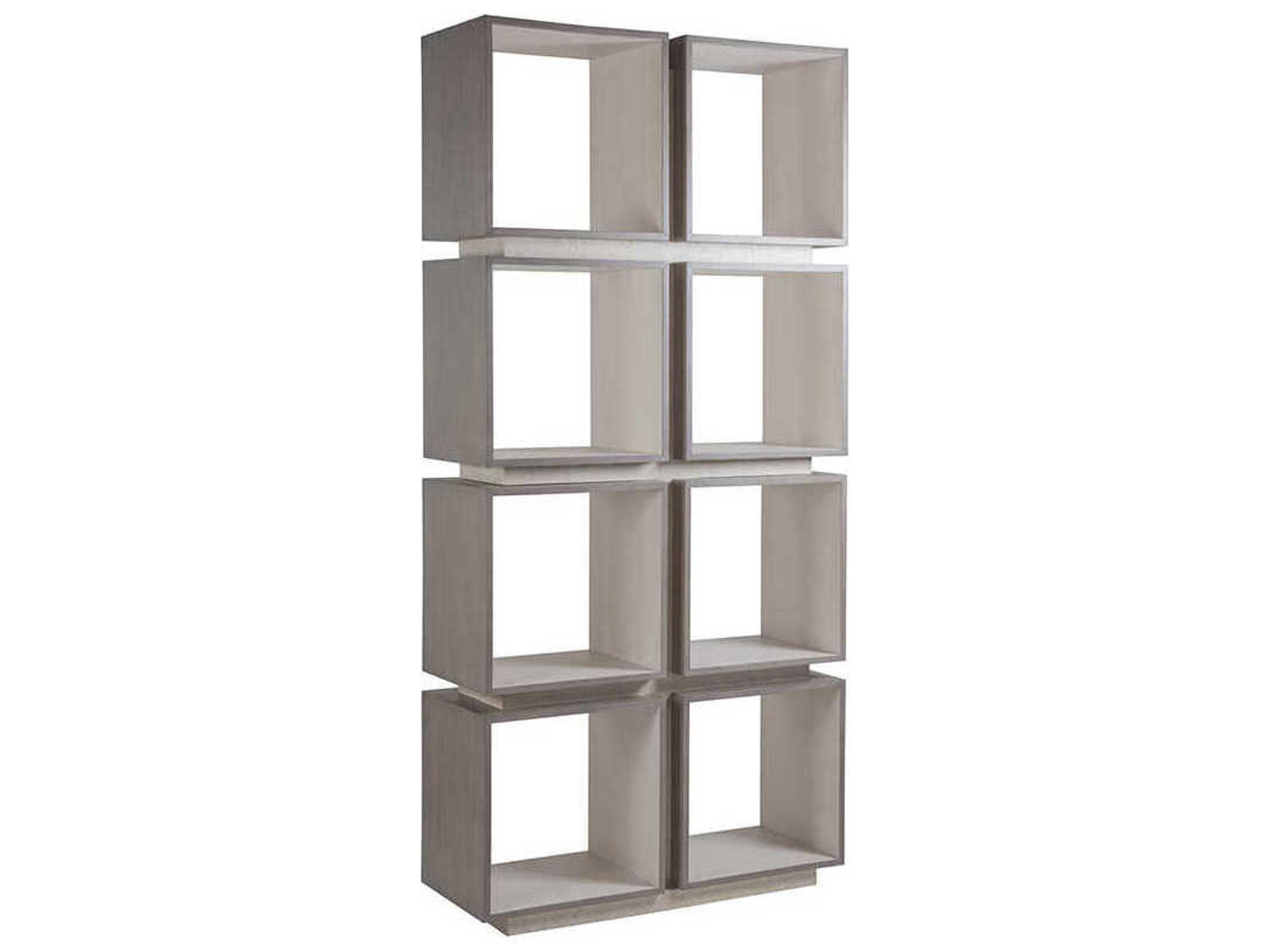 Artistica Home Mercury Oak with Bleached Olive Ash Burl Eight-Cube Etagere