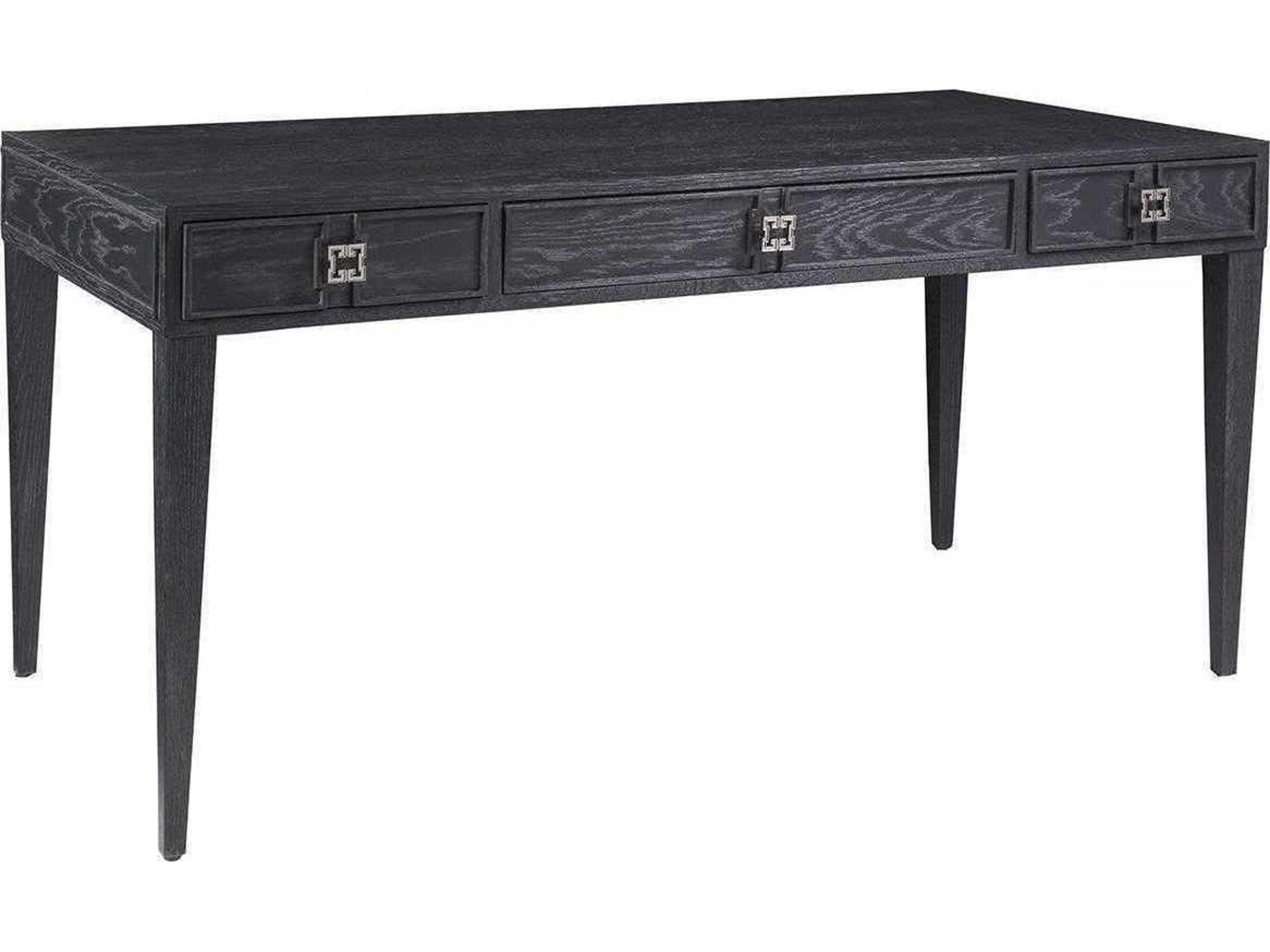 Artistica Penelope Light Gray Oak Mahogany Wood Secretary Desk