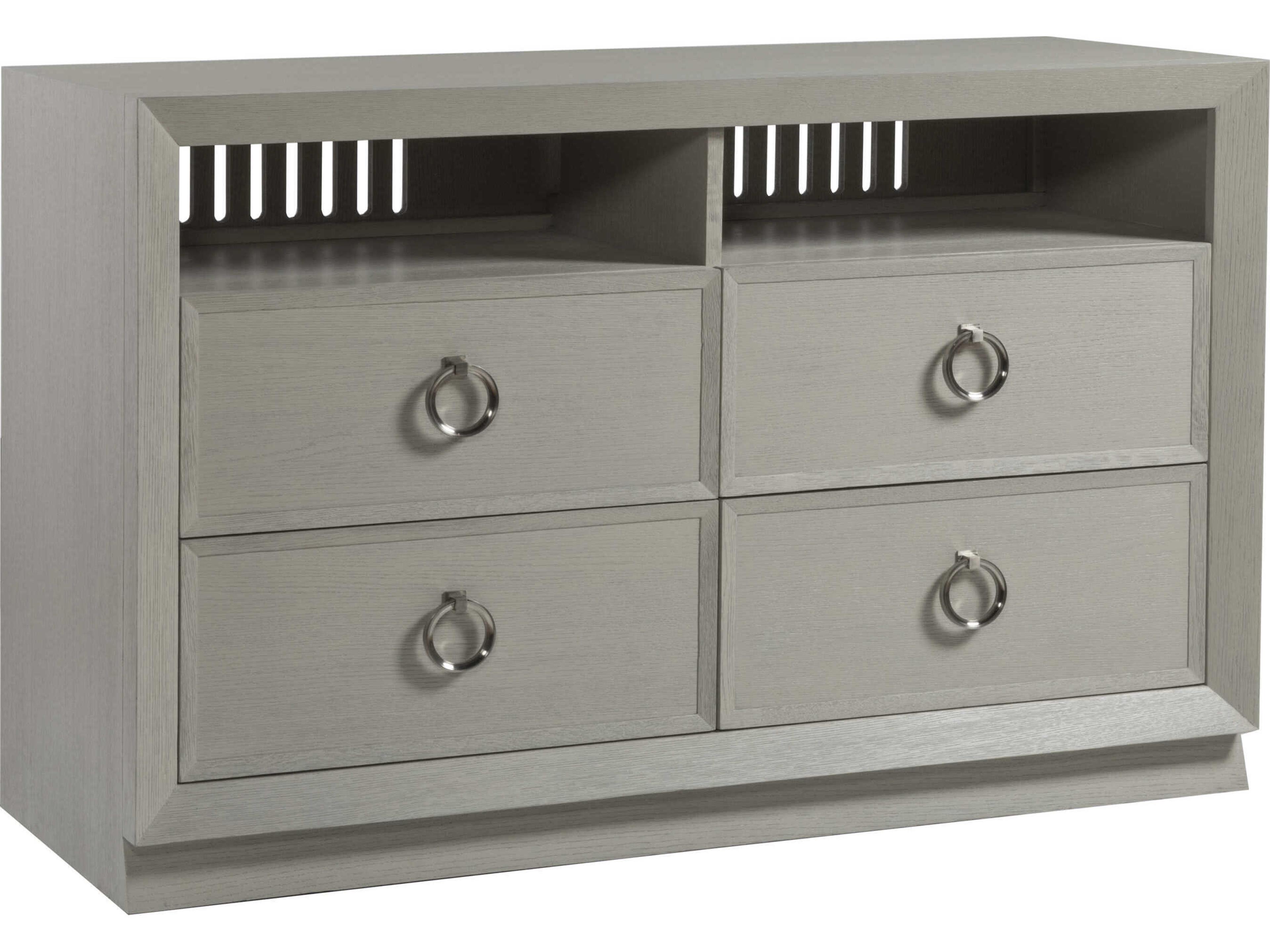Artistica Zeitgeist 54" Antiqued White Media Console