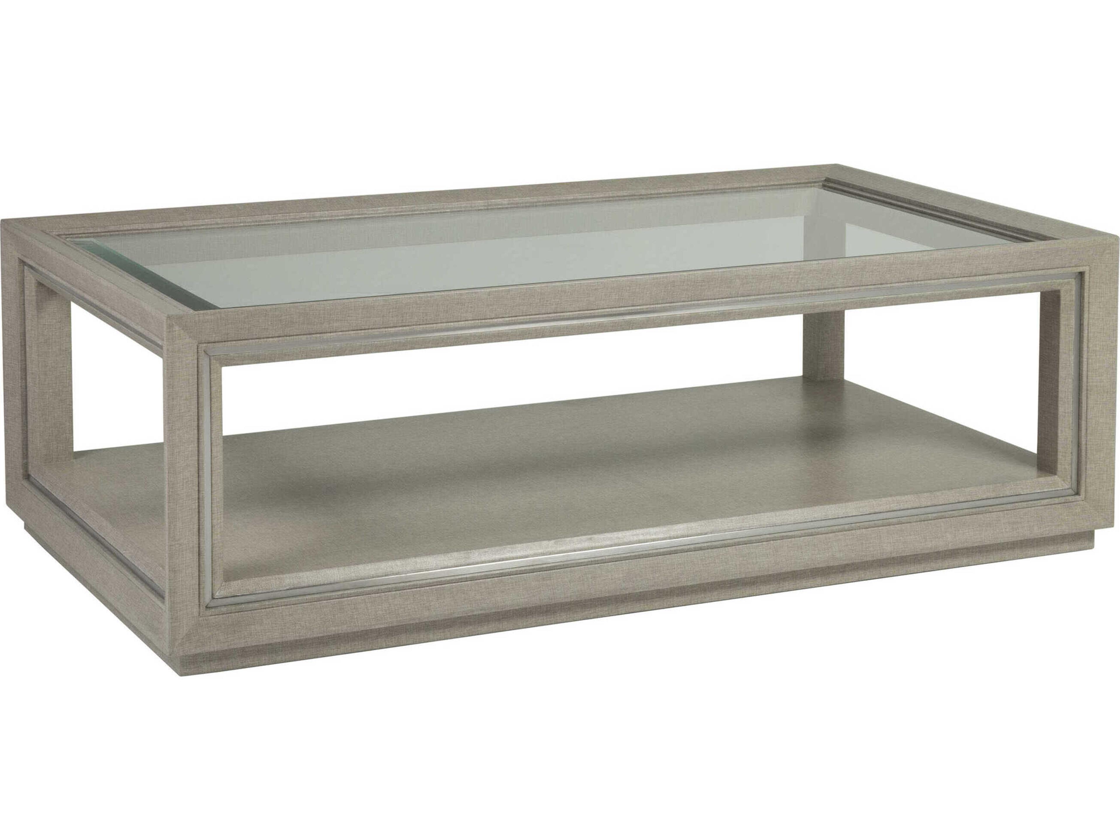 Artistica Zeitgeist Rectangular Glass Antique Linen Coffee Table