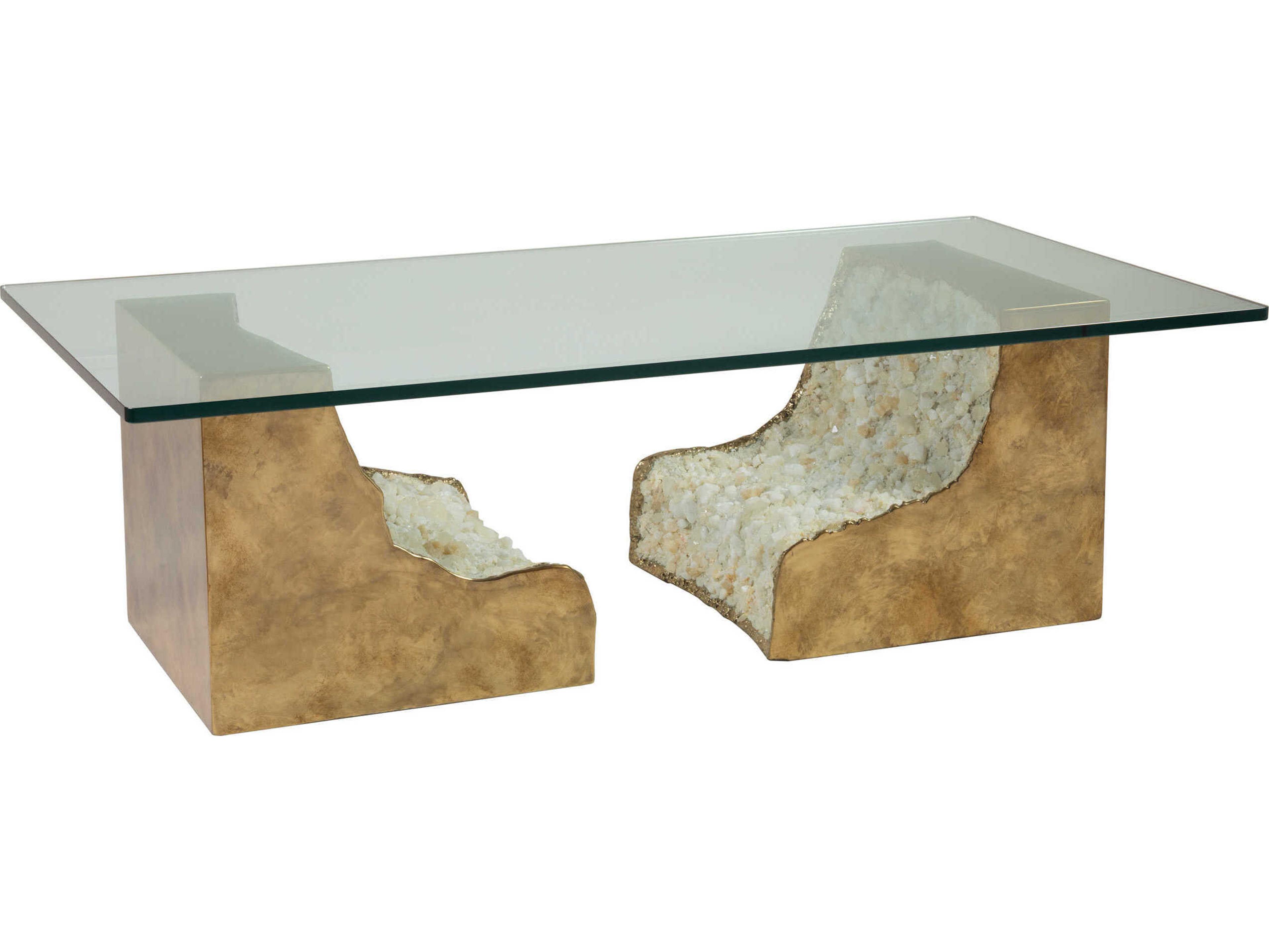 Artistica Apricity Rectangular Glass Bronze Coffee Table