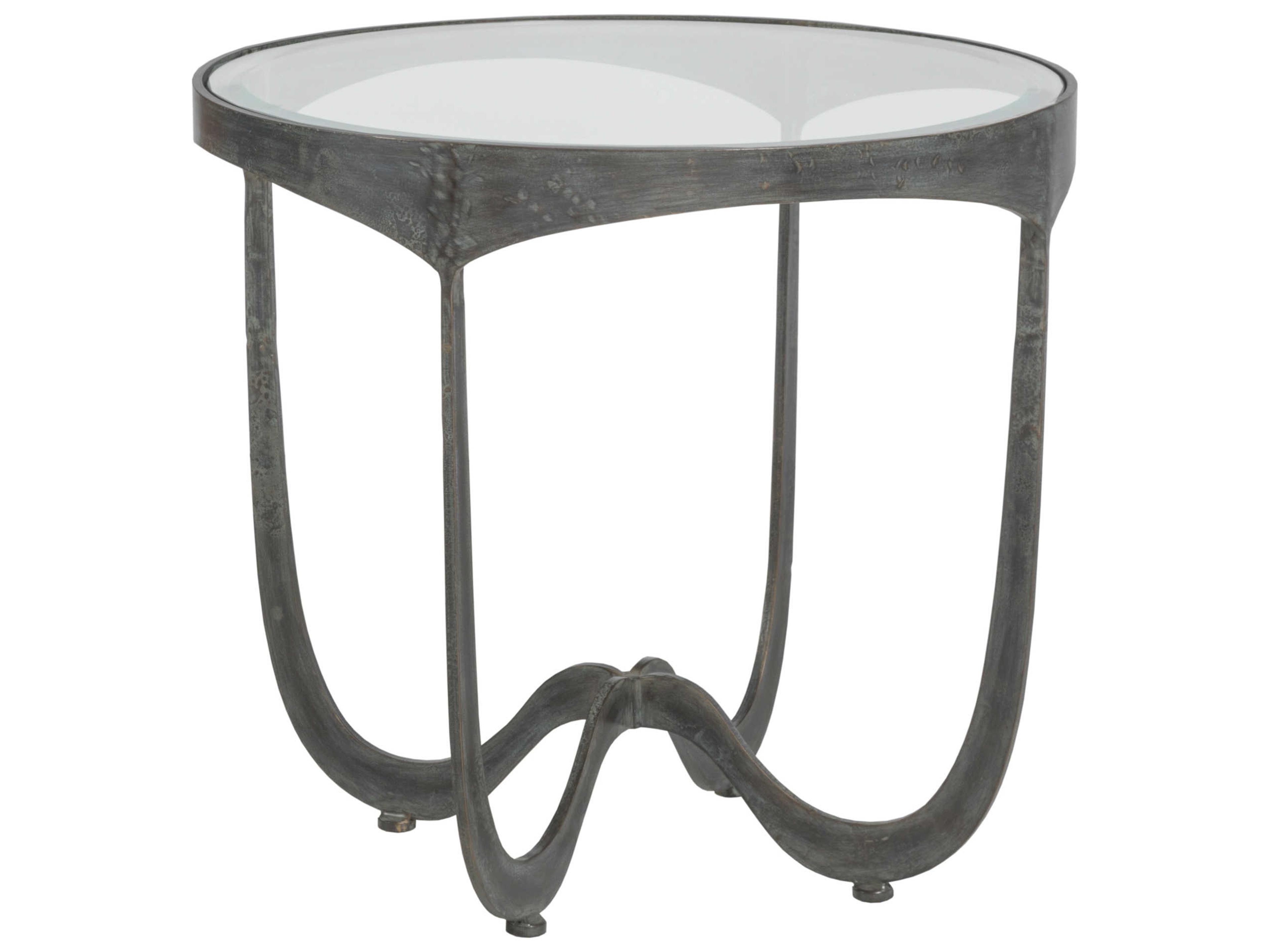Artistica Metal Designs Sophie Round Glass End Table