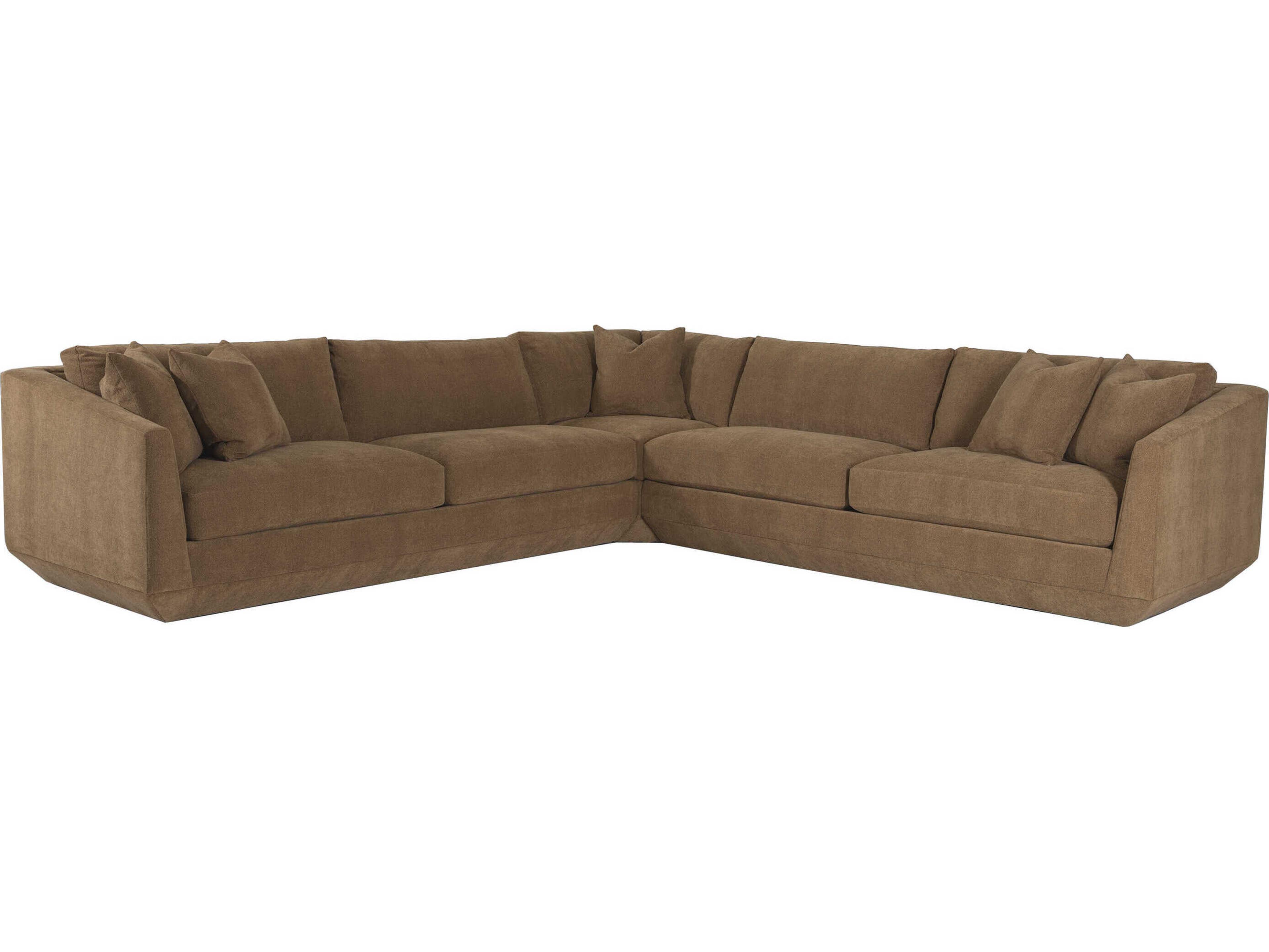 Artistica Upholstery Veronica Brown Upholstered Sectional Sofa