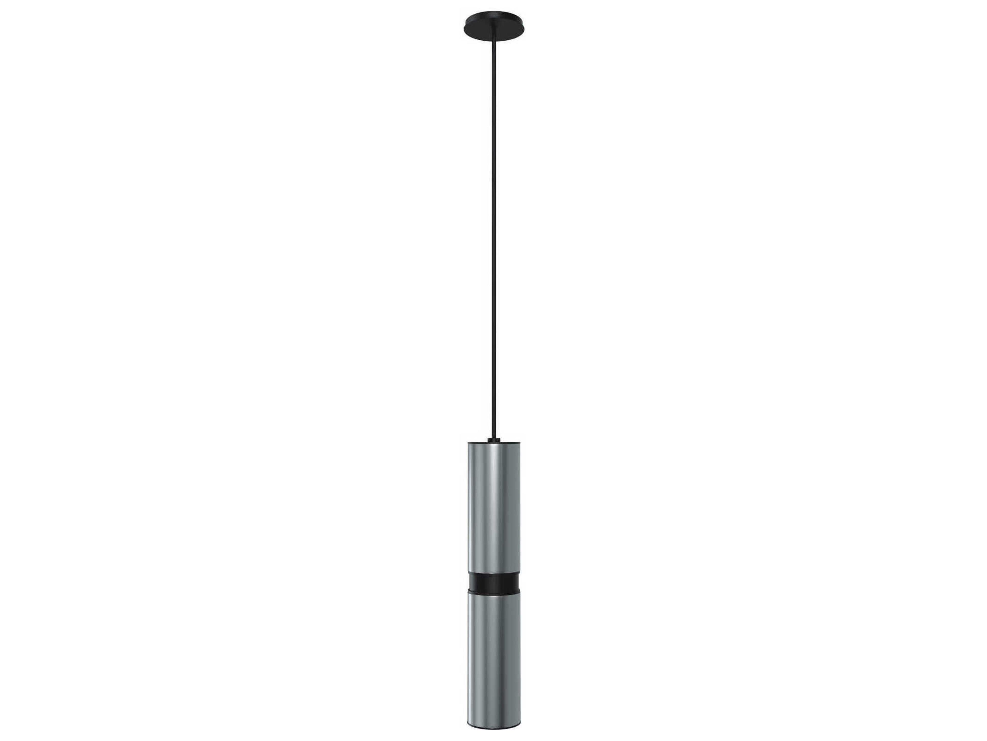 Avenue Lighting Cicada 1-Light Knurled Dark Grey Black Cylinder Mini Pendant