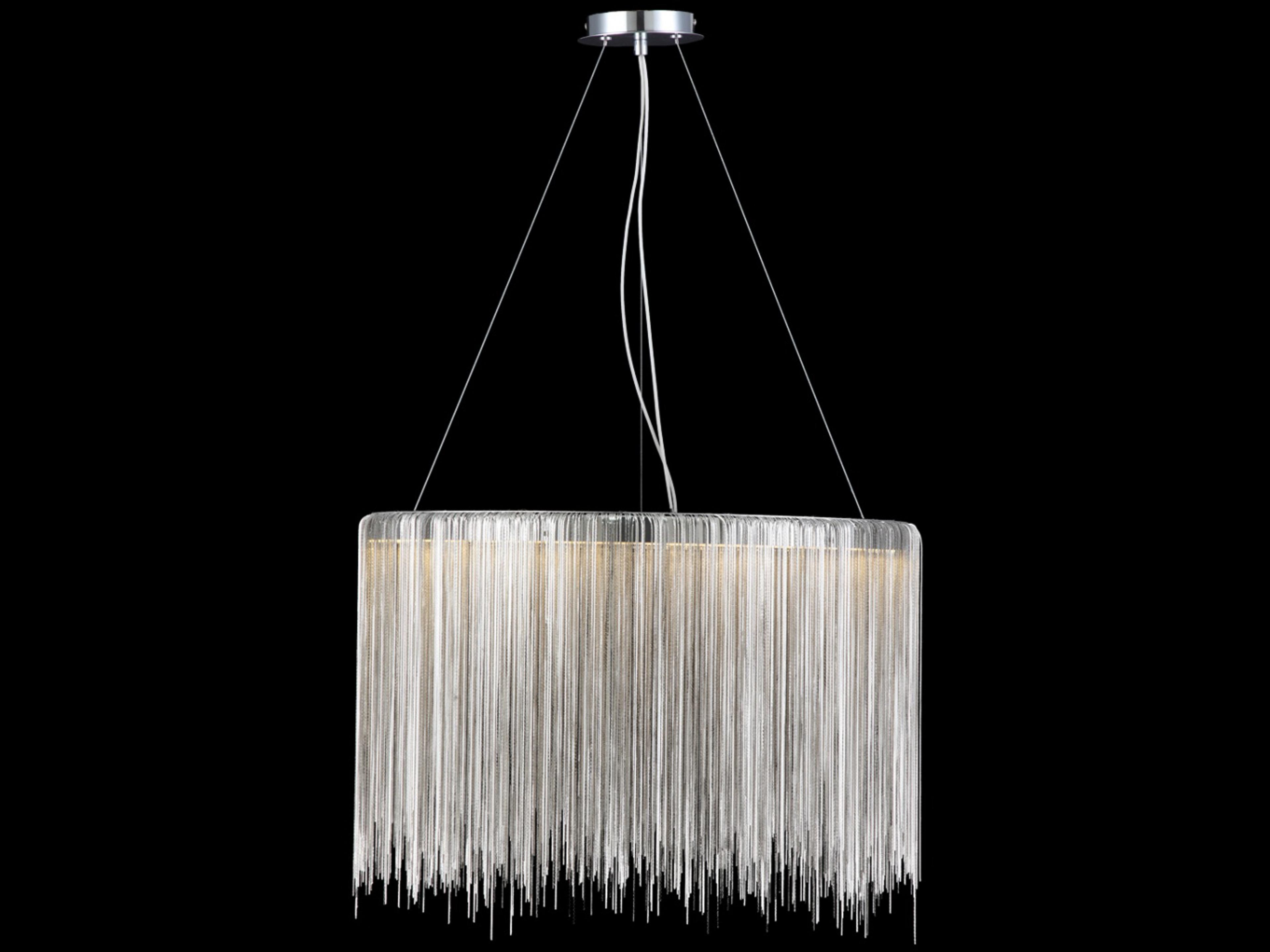 Avenue Lighting Fountain Ave Chrome Drum Pendant