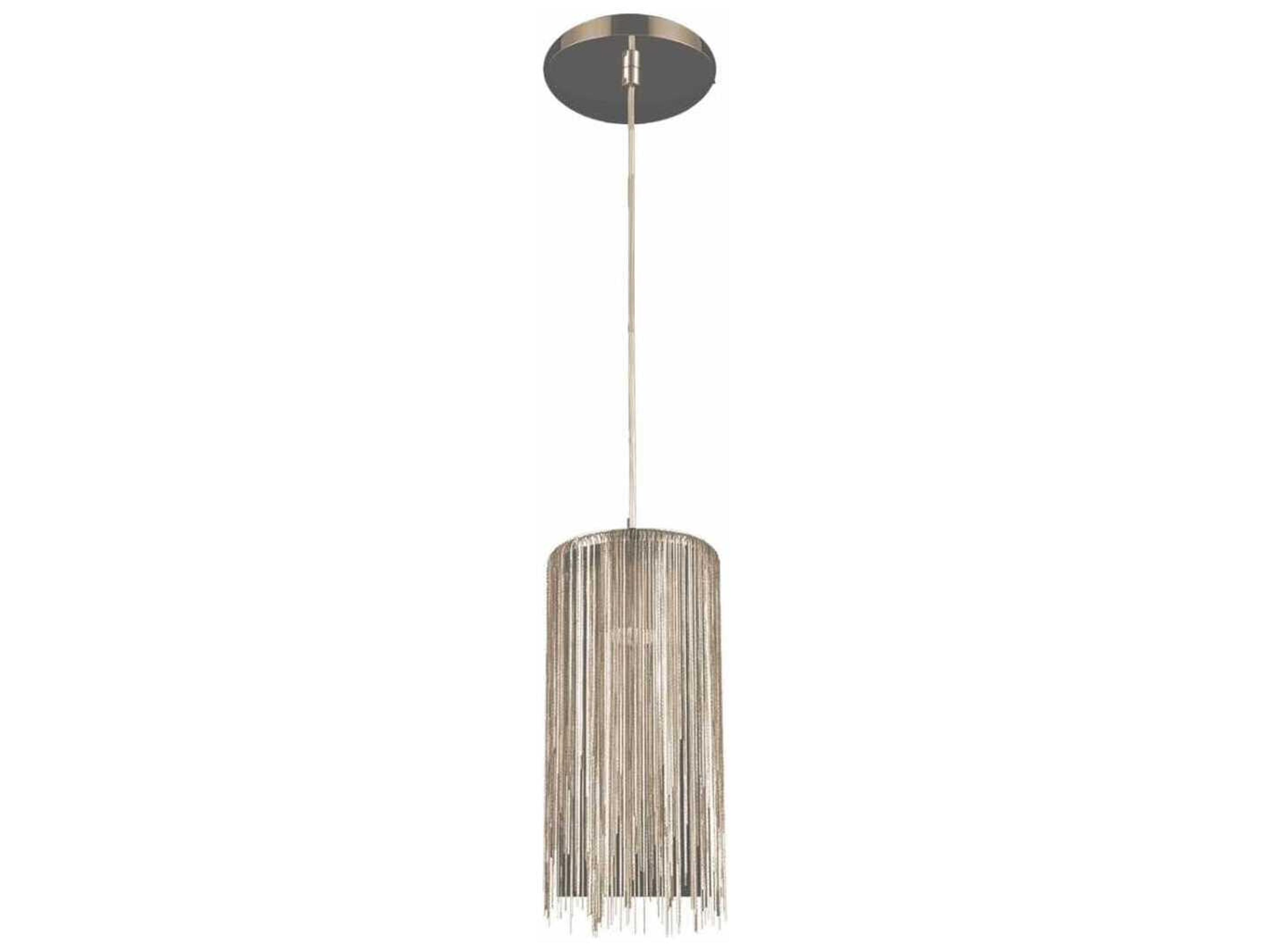 Avenue Lighting Fountain Ave 1-Light Chrome Cylinder Mini Pendant