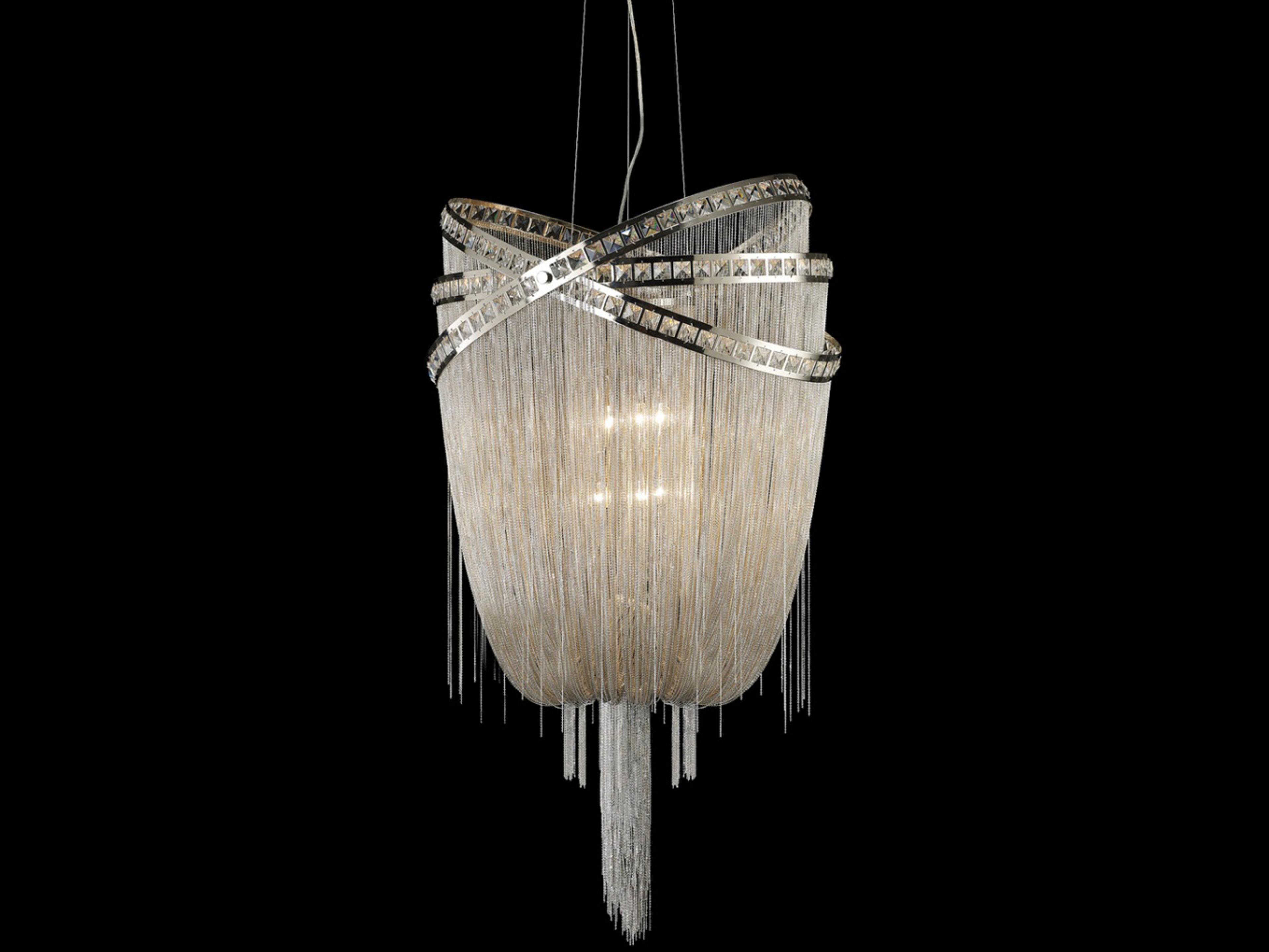 Avenue Lighting Wilshire Blvd 4-Light Polish Nickel Black Chandelier