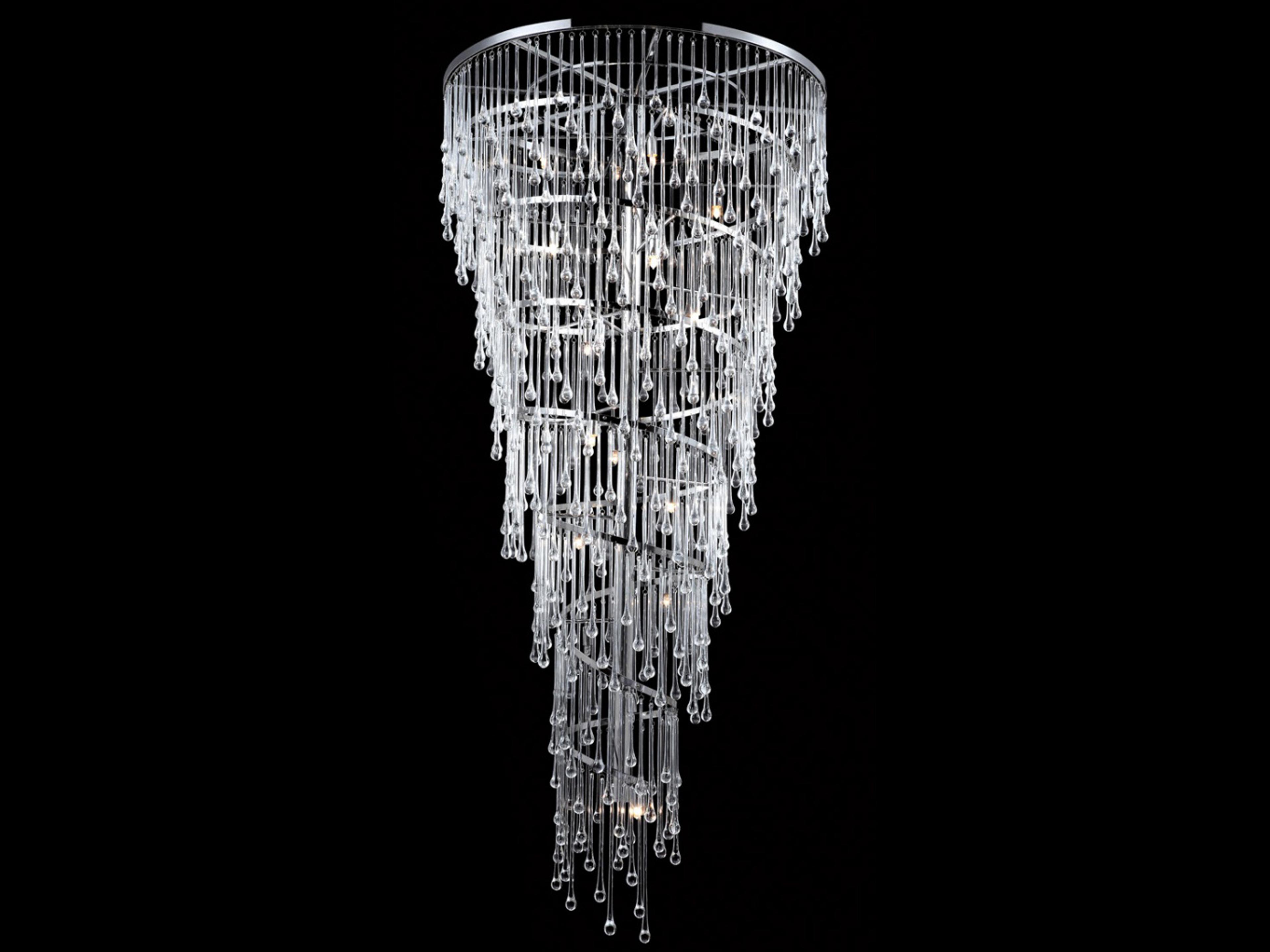 Avenue Lighting Hollywood Blvd 29-Light Polish Nickel Tiered Chandelier