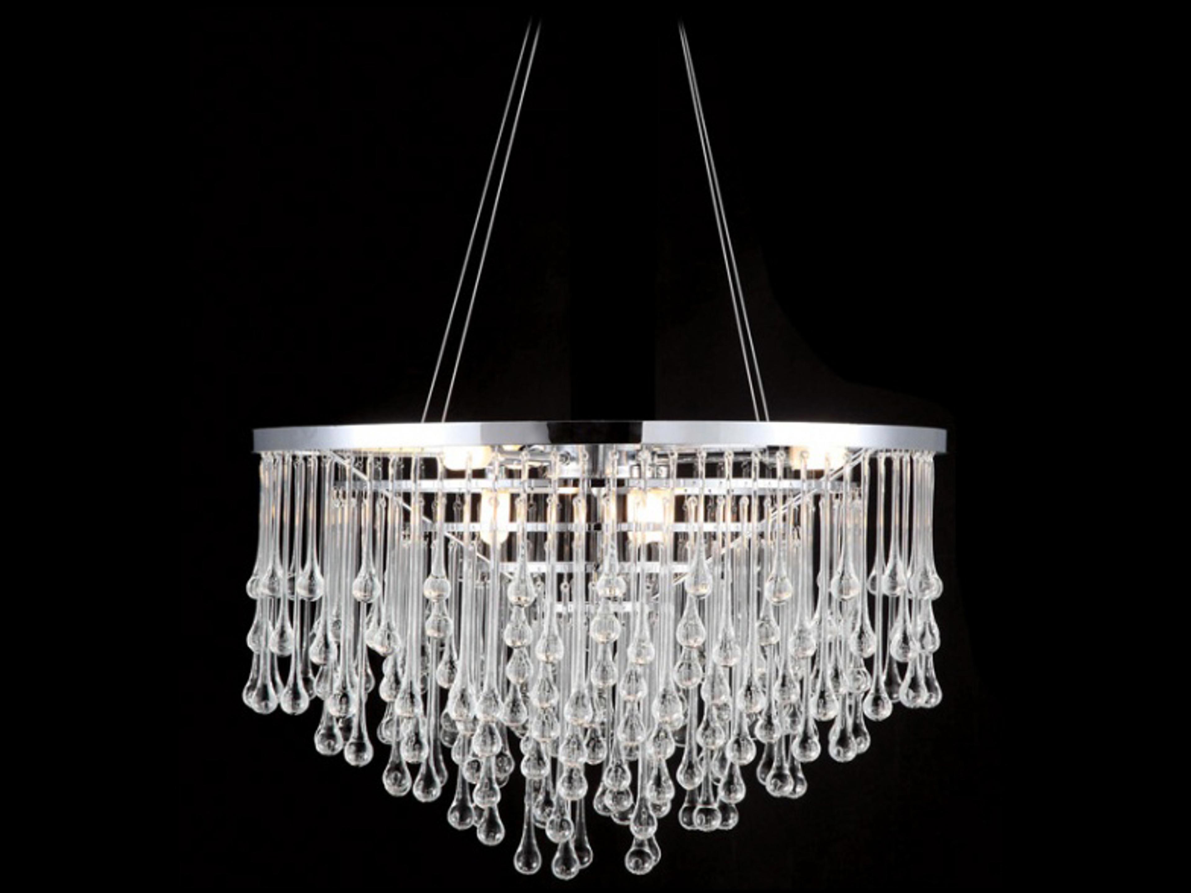Avenue Lighting Hollywood Blvd 9-Light Polish Nickel Chandelier