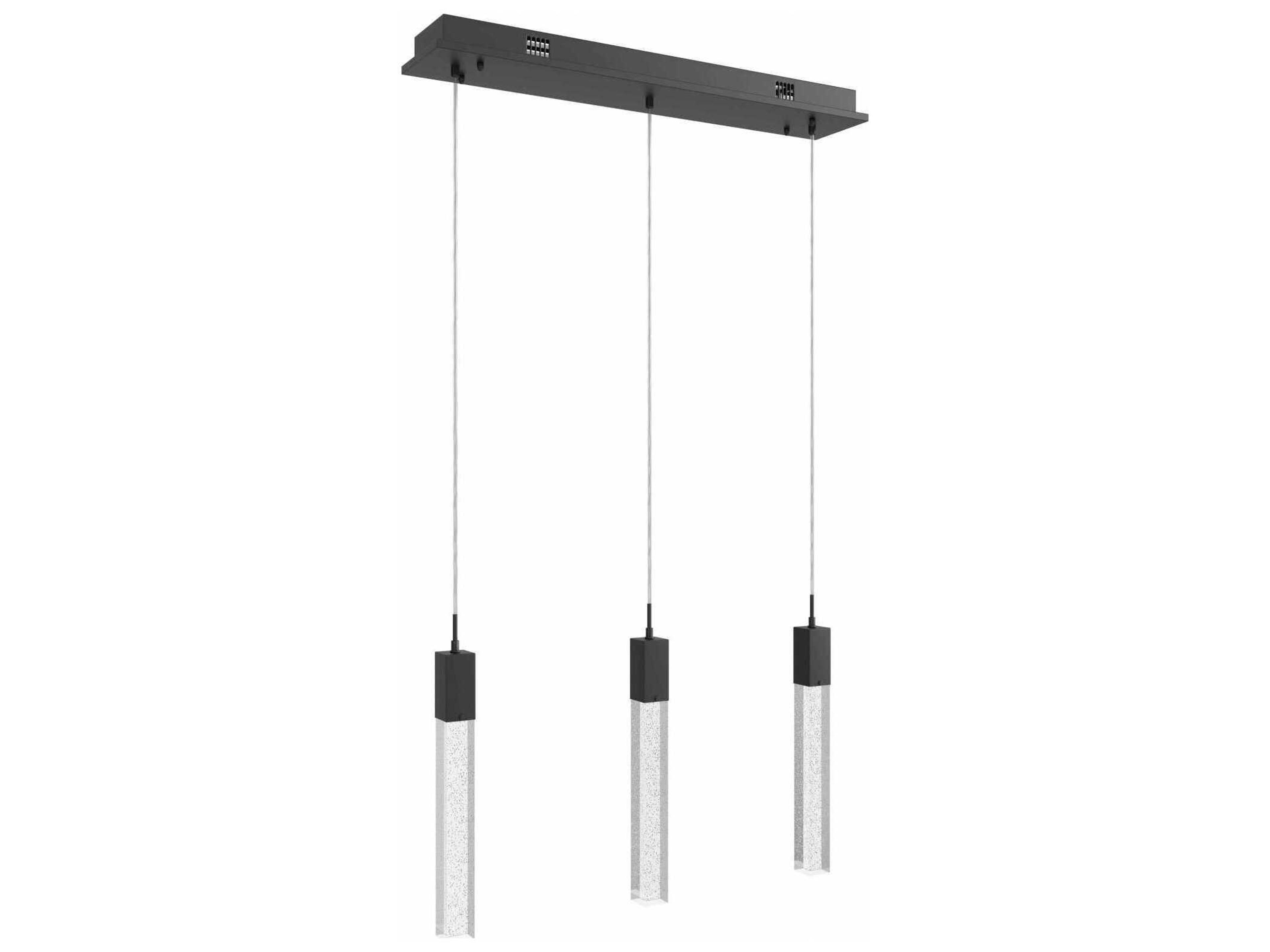 The Original Glacier 3-Light Black Linear Pendant