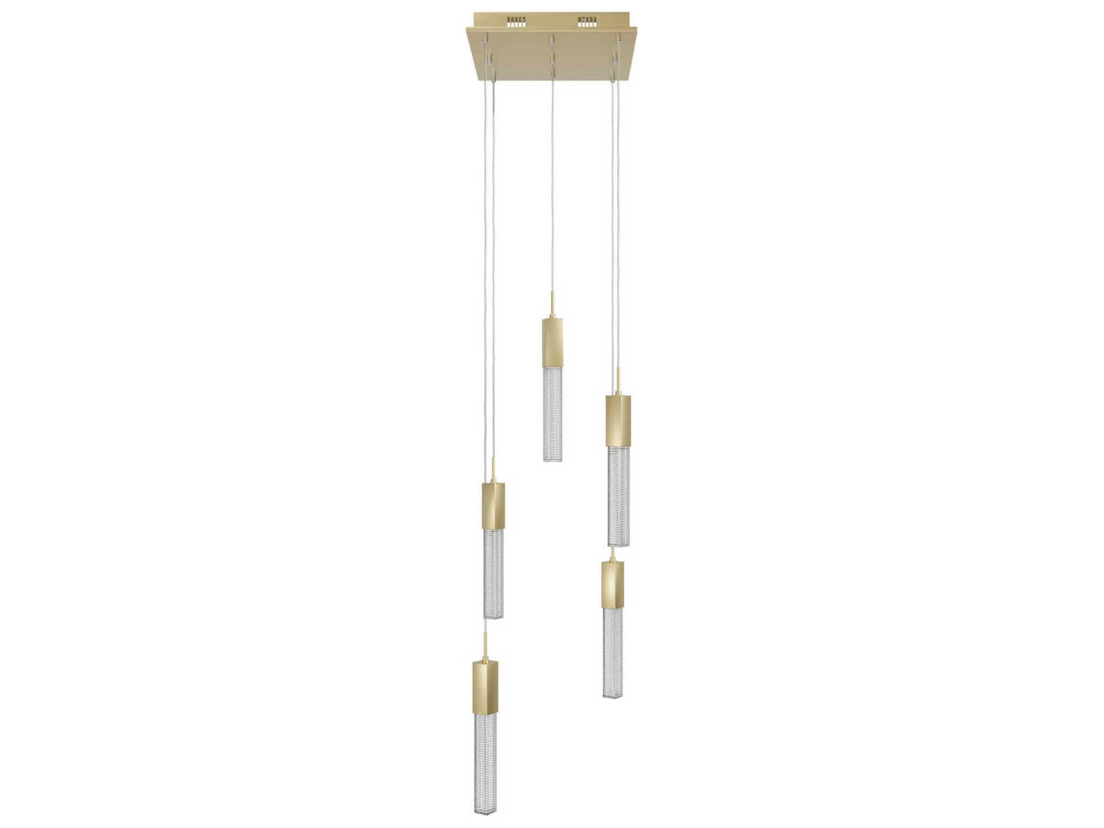 Avenue Lighting Boa 5-Light Brushed Brass Linear Mini Pendant