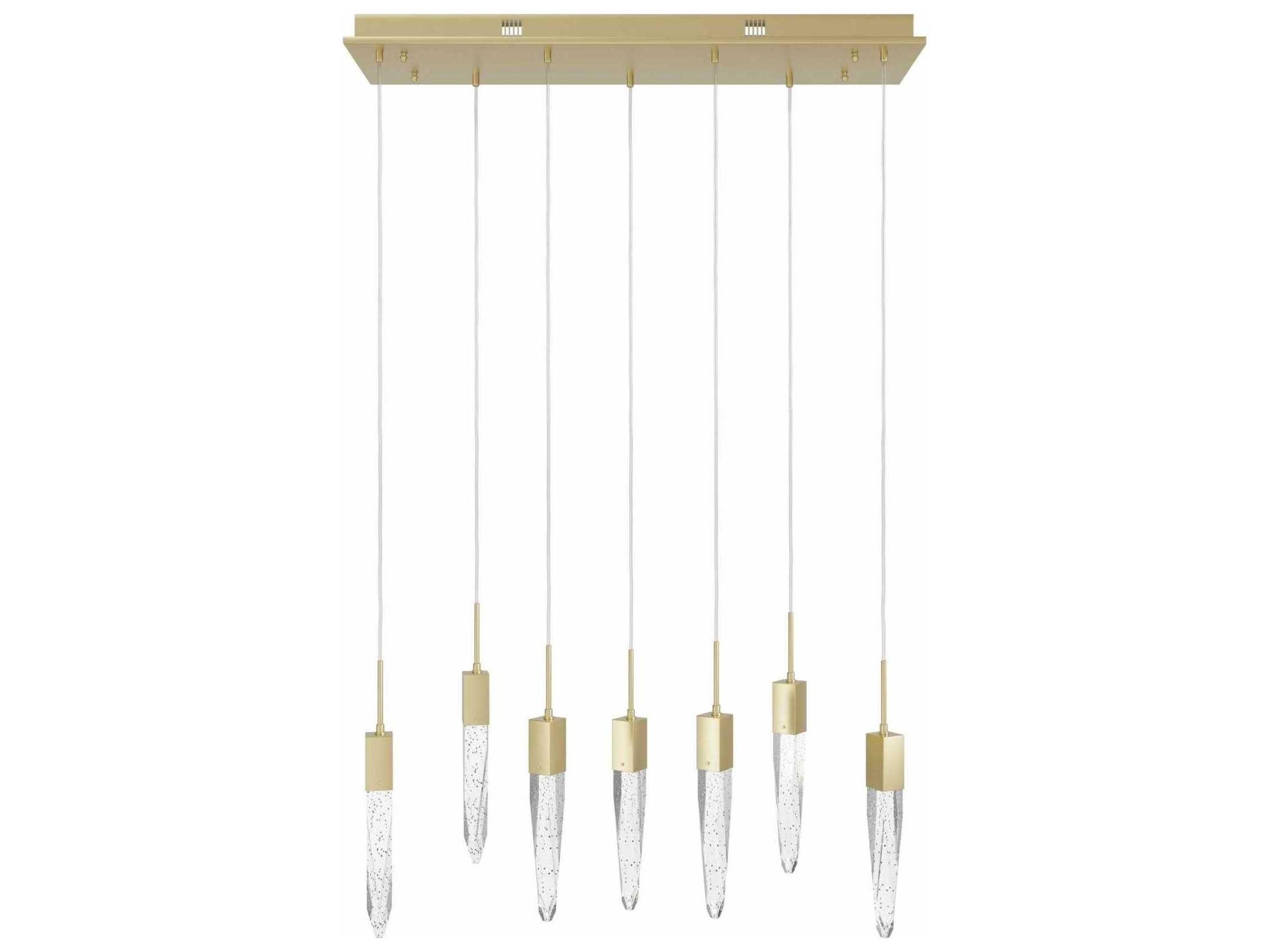 Avenue Lighting Aspen 7-Light Brushed Brass Linear Pendant