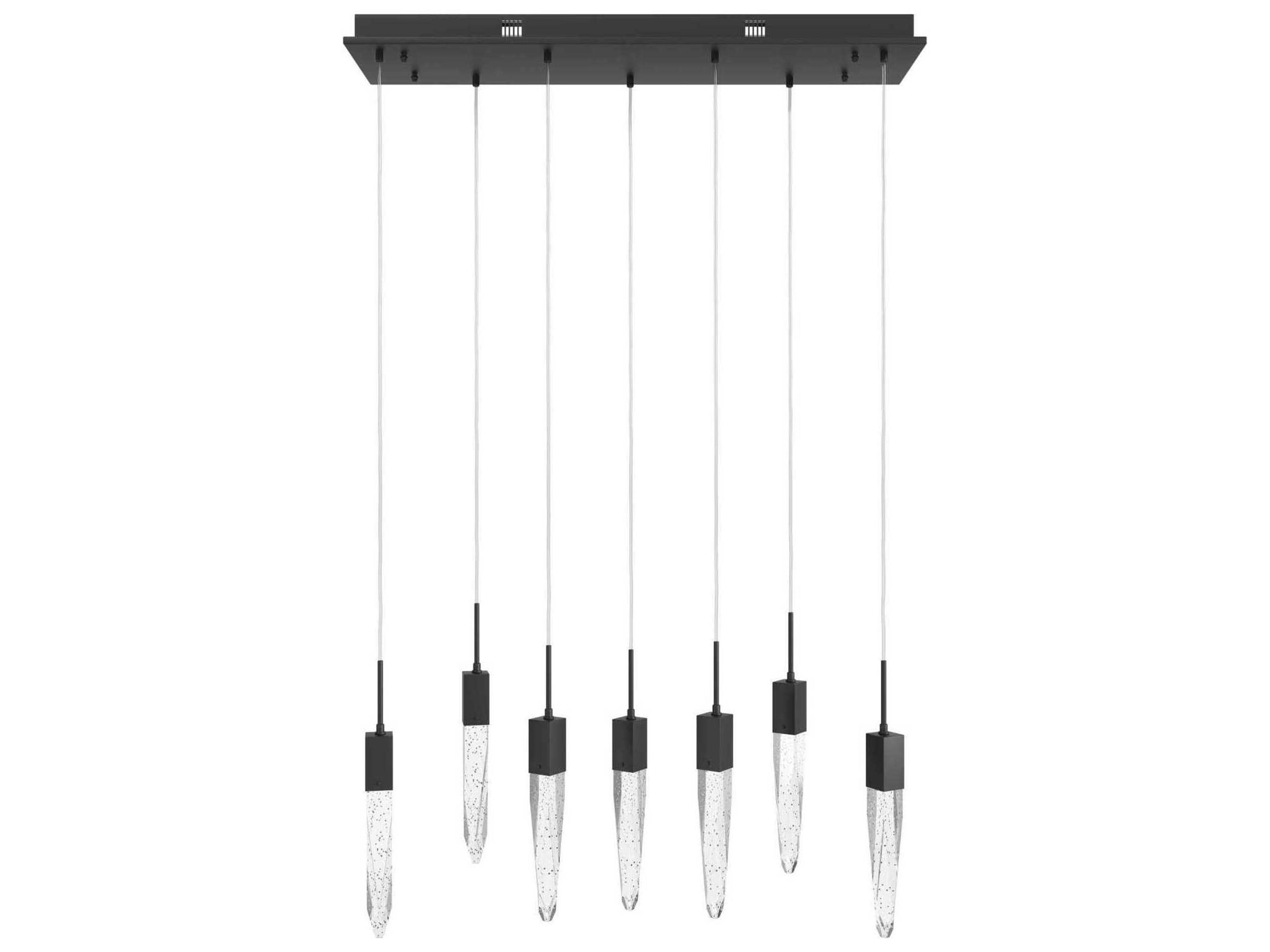 Avenue Lighting Aspen 7-Light Black Linear Pendant