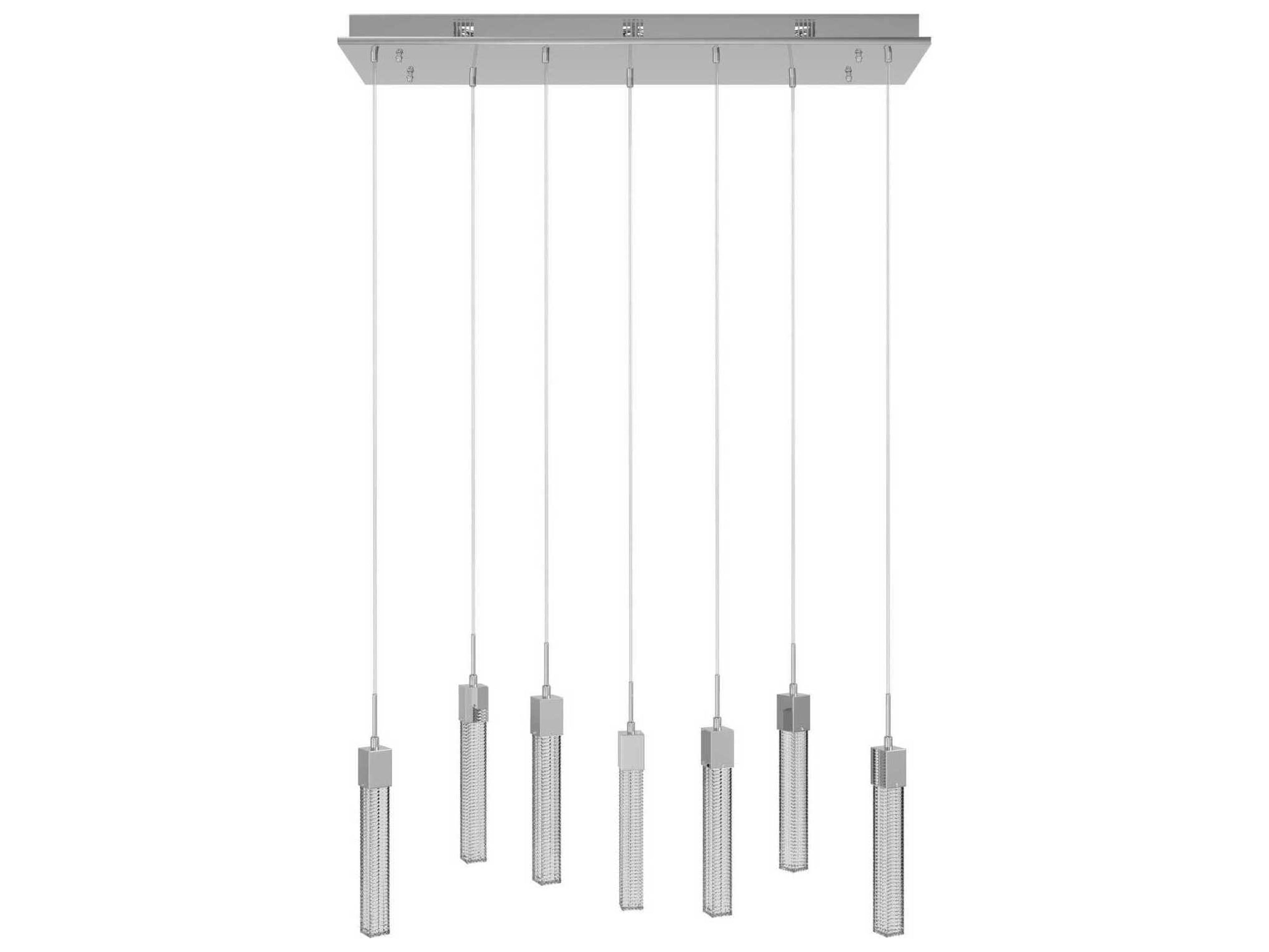 Avenue Lighting Boa 7-Light Polished Chrome Linear Island Pendant