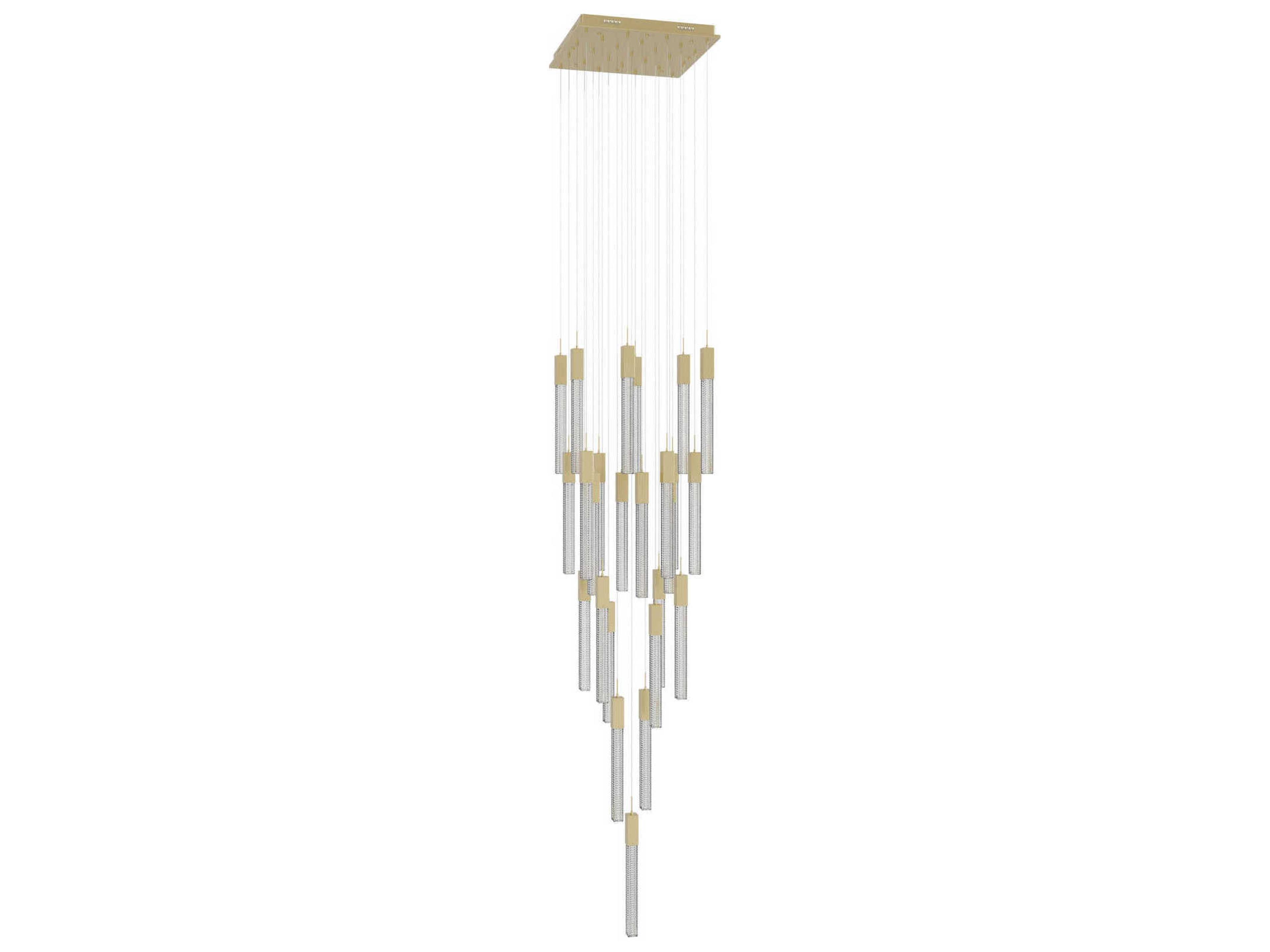 Avenue Lighting Boa 25-Light Brushed Brass Linear Pendant