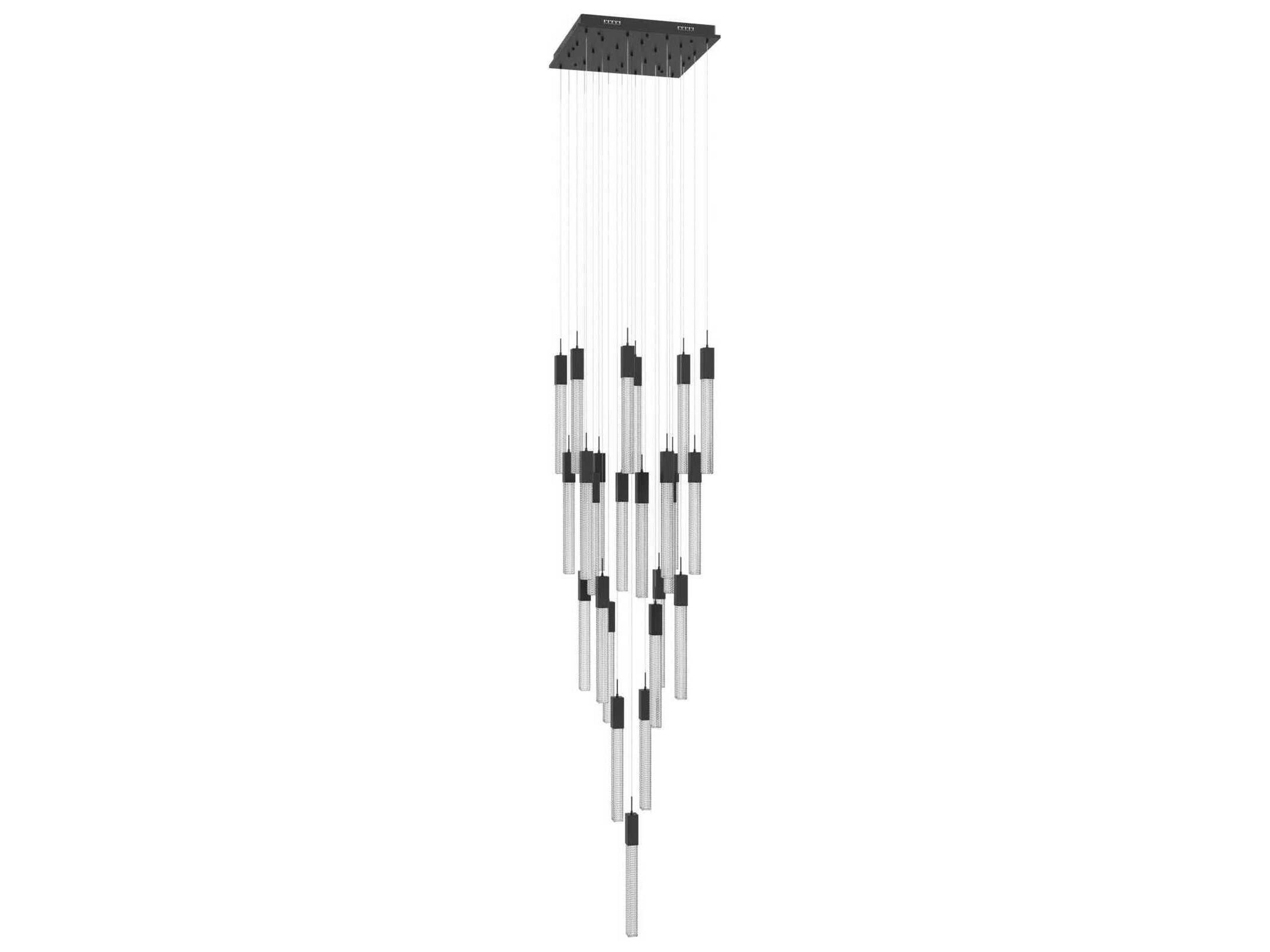 Avenue Lighting Boa 25-Light Black Linear Pendant