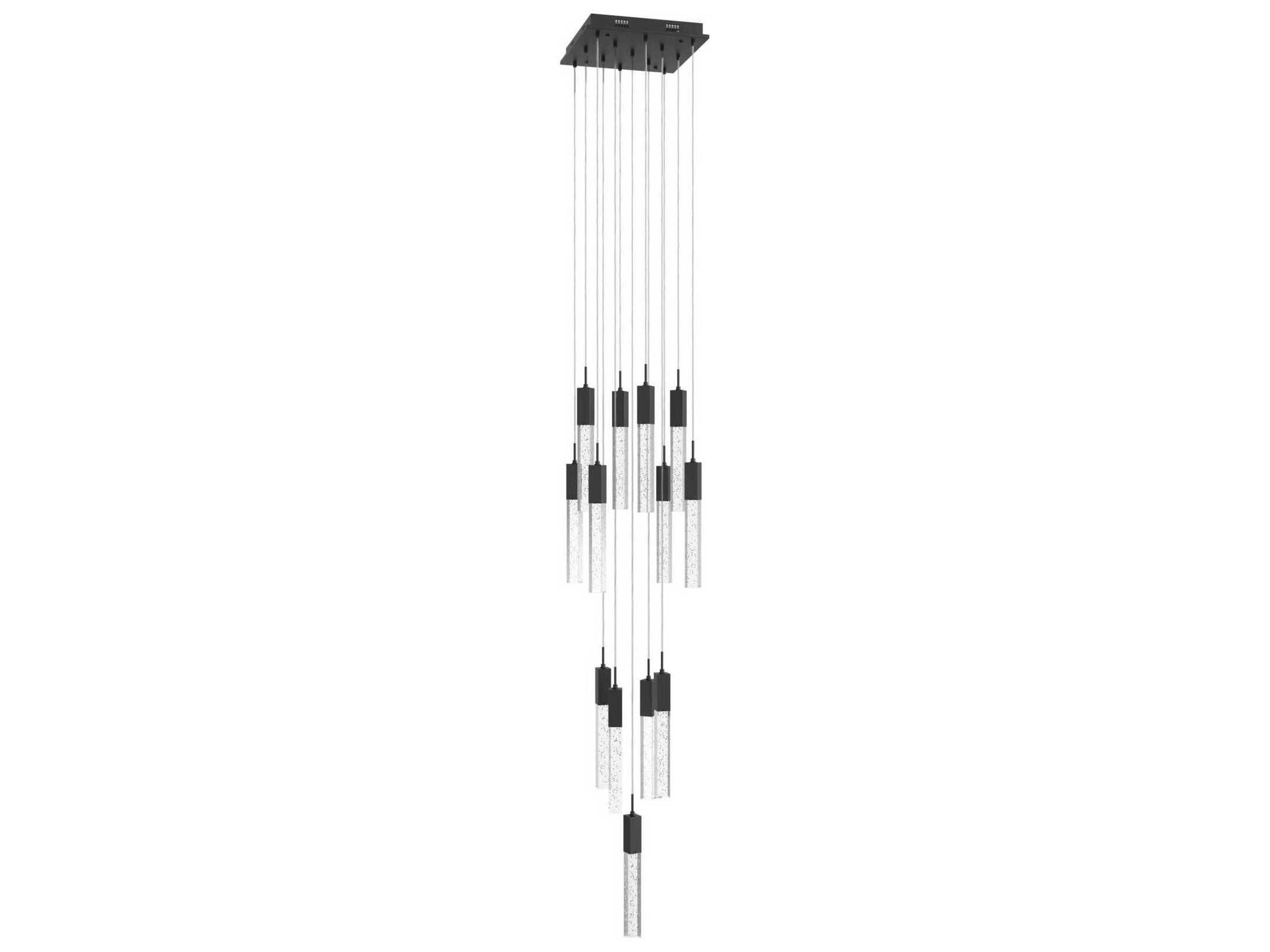 Avenue Lighting The Original Glacier 13-Light Black Linear Pendant