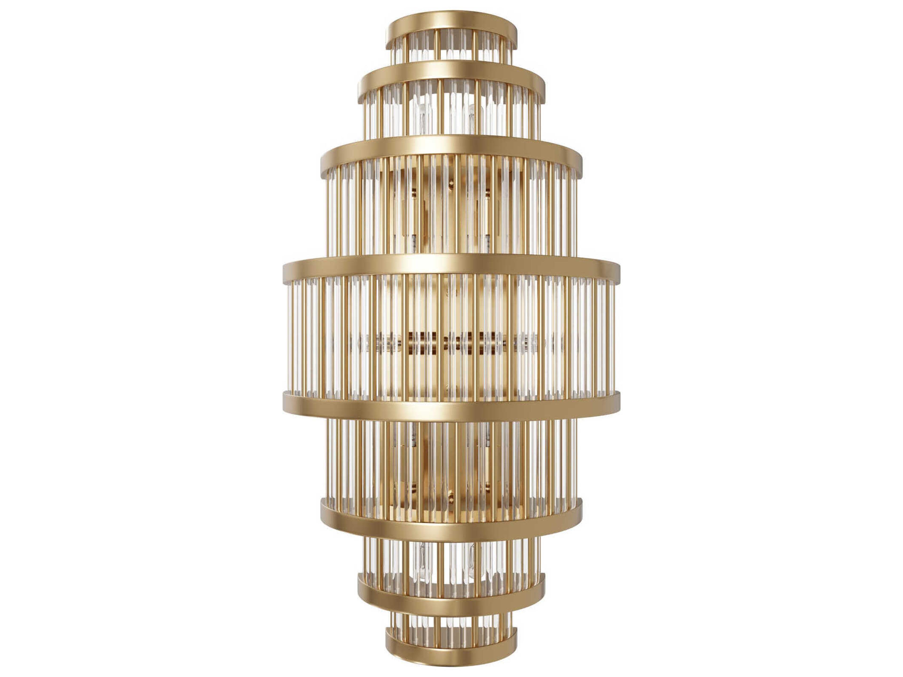 Avenue Lighting Waldorf 8-Light Aged Brass Wall Sconce
