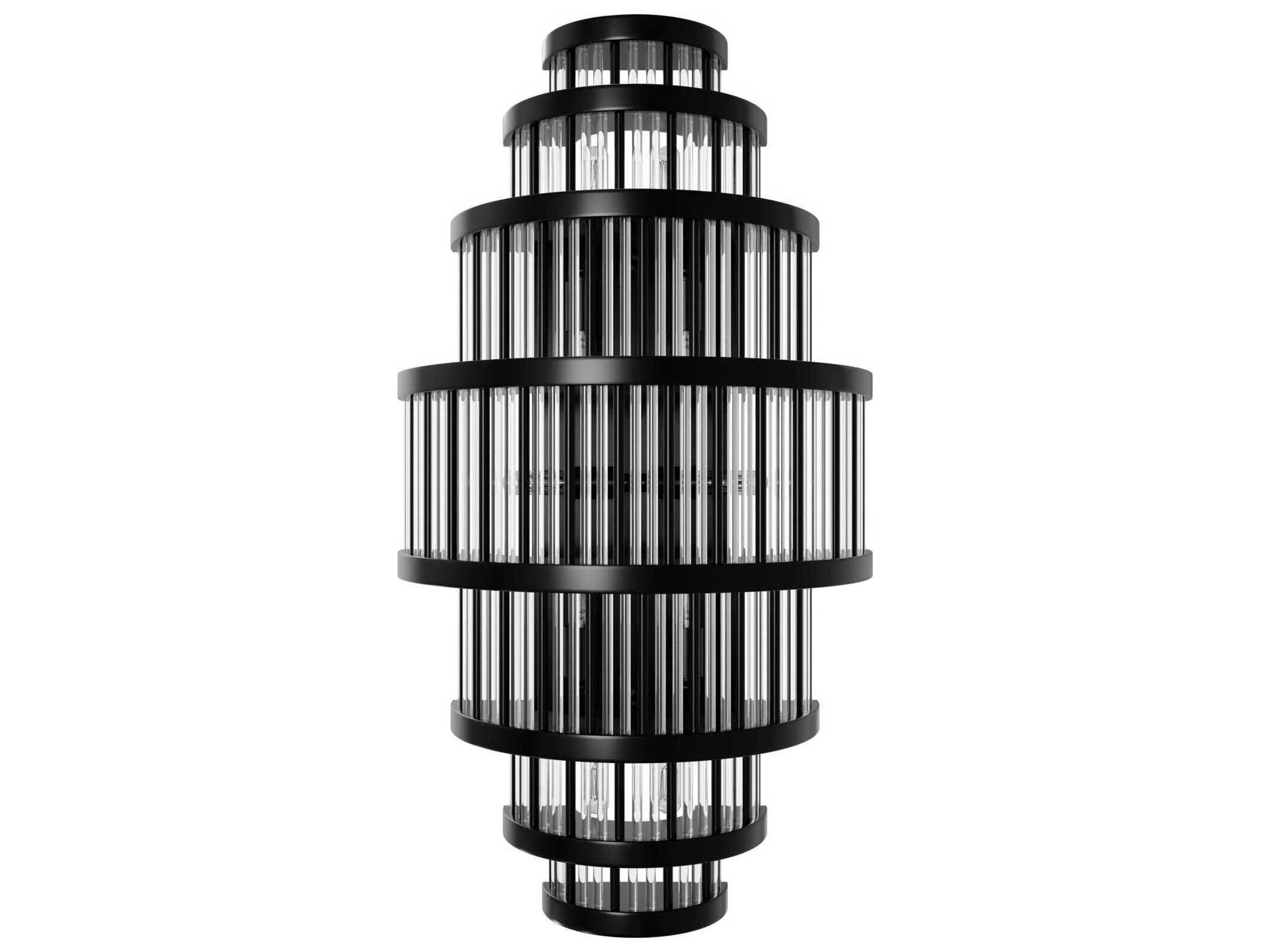 Avenue Lighting Waldorf 8-Light Polished Gunmetal Wall Sconce