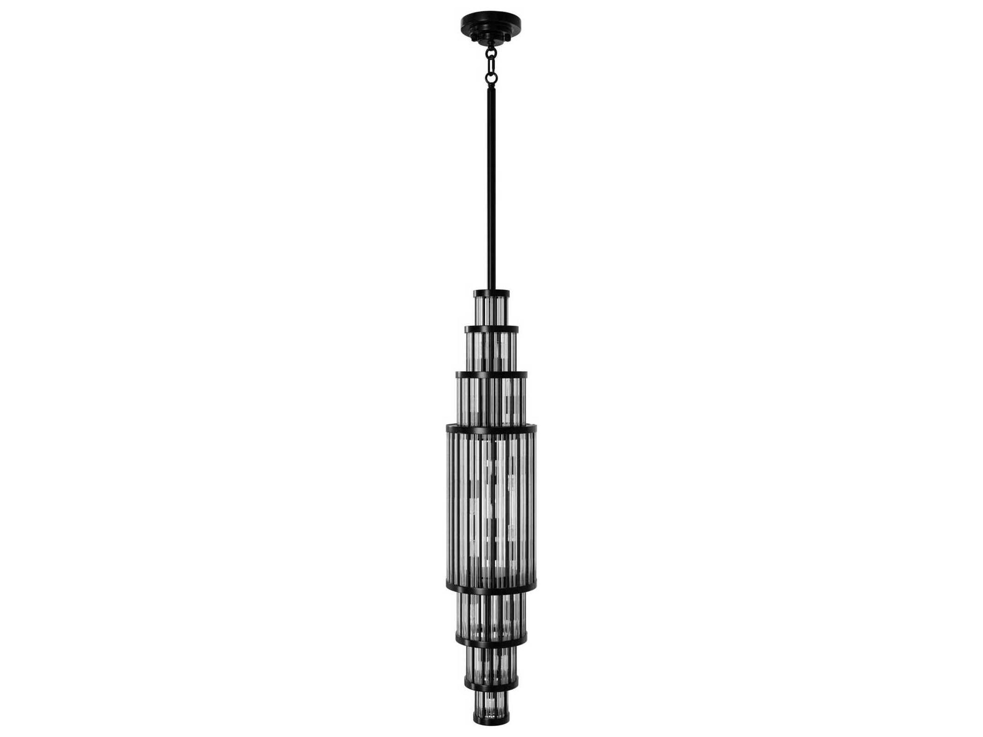 Avenue Lighting Waldorf 13-Light Polished Gunmetal Tiered Mini Pendant