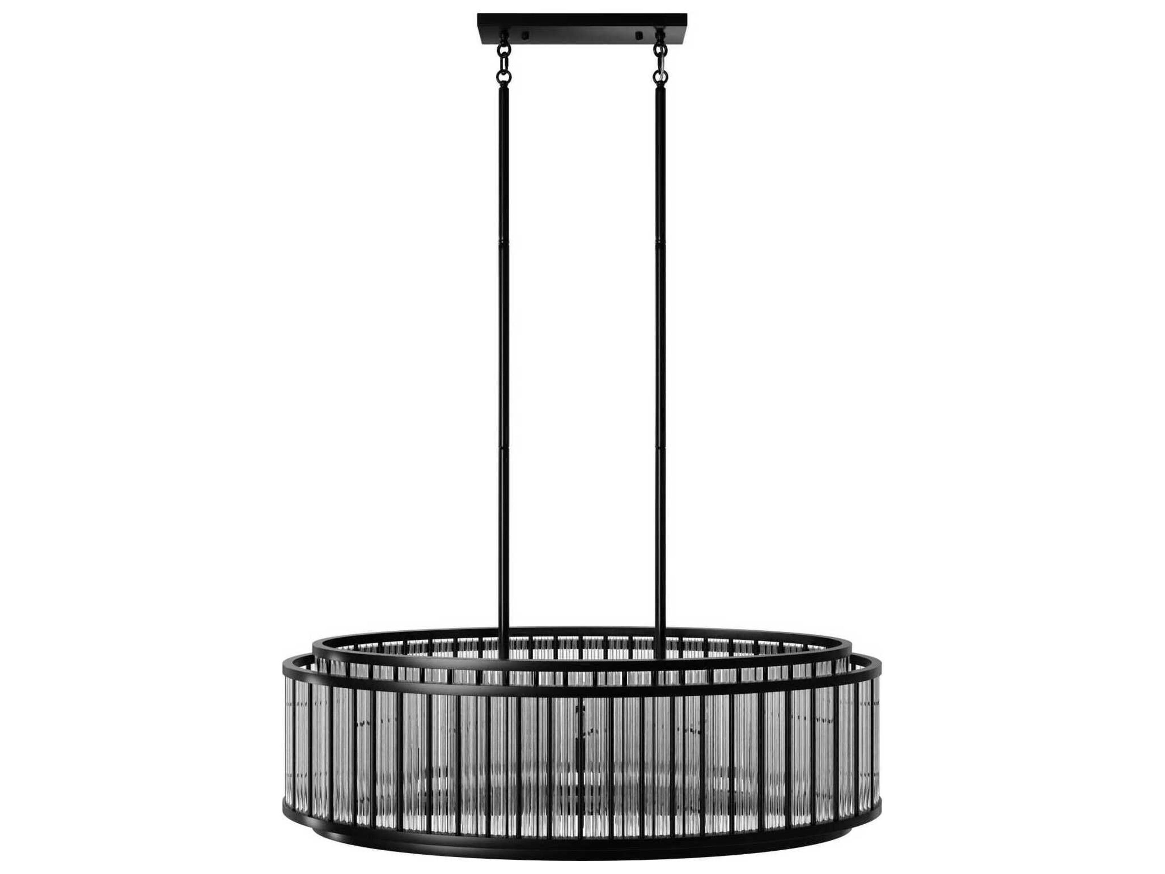 Avenue Lighting Waldorf 16-Light Polished Gunmetal Black Island Pendant