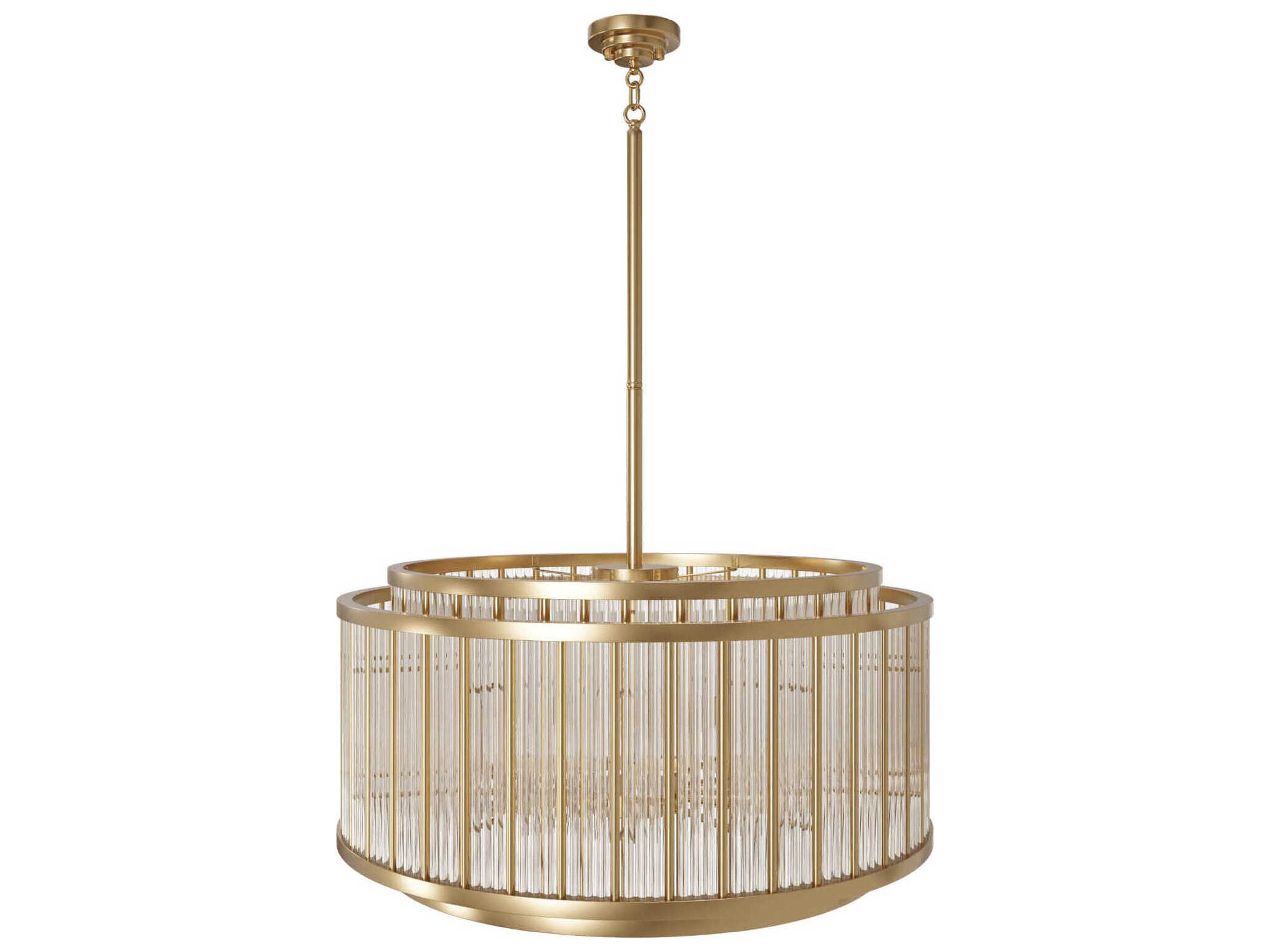 Avenue Lighting Waldorf 12-Light Aged Brass Round Pendant