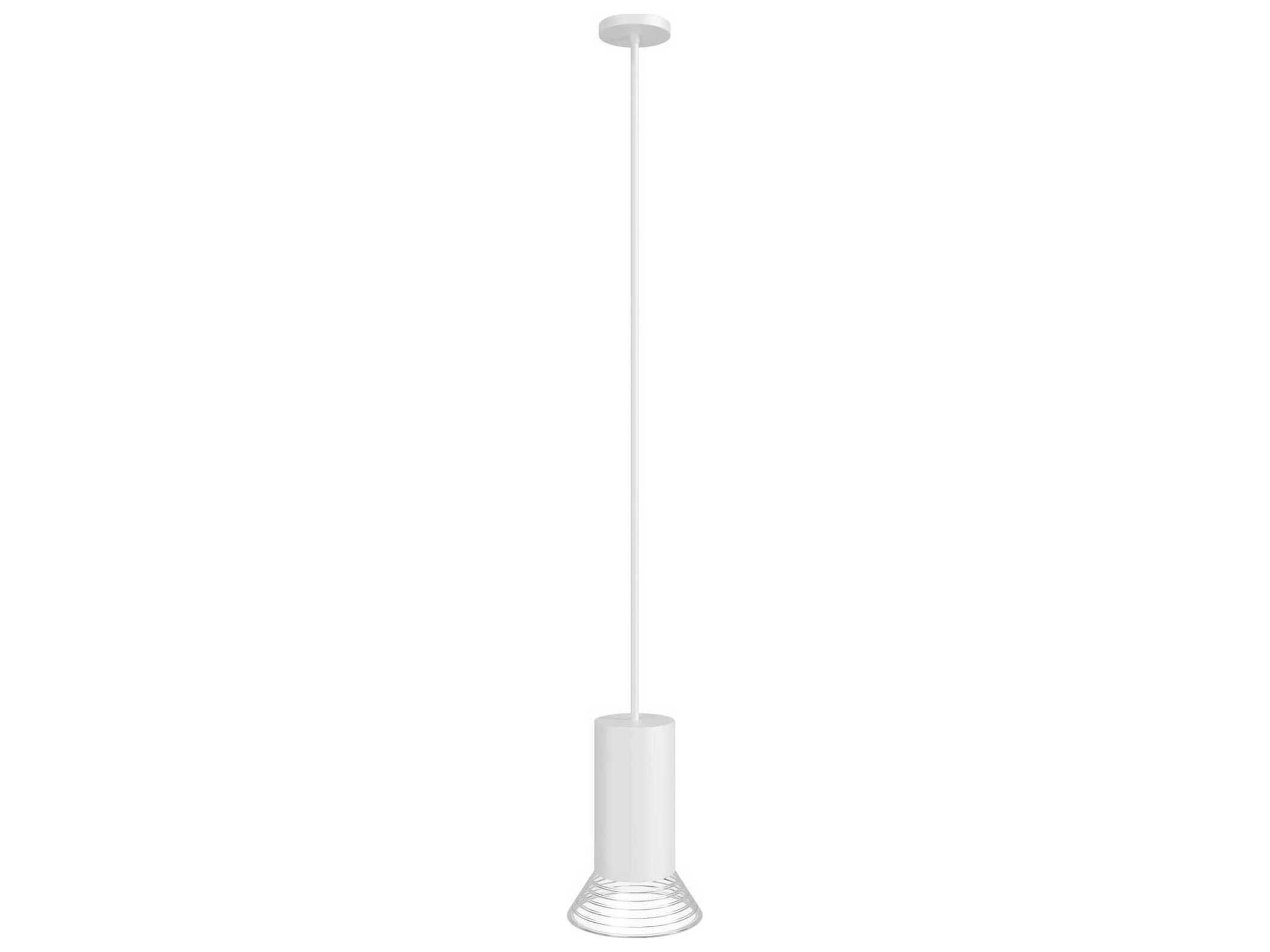 Avenue Lighting Newport 1-Light White Cylinder Mini Pendant