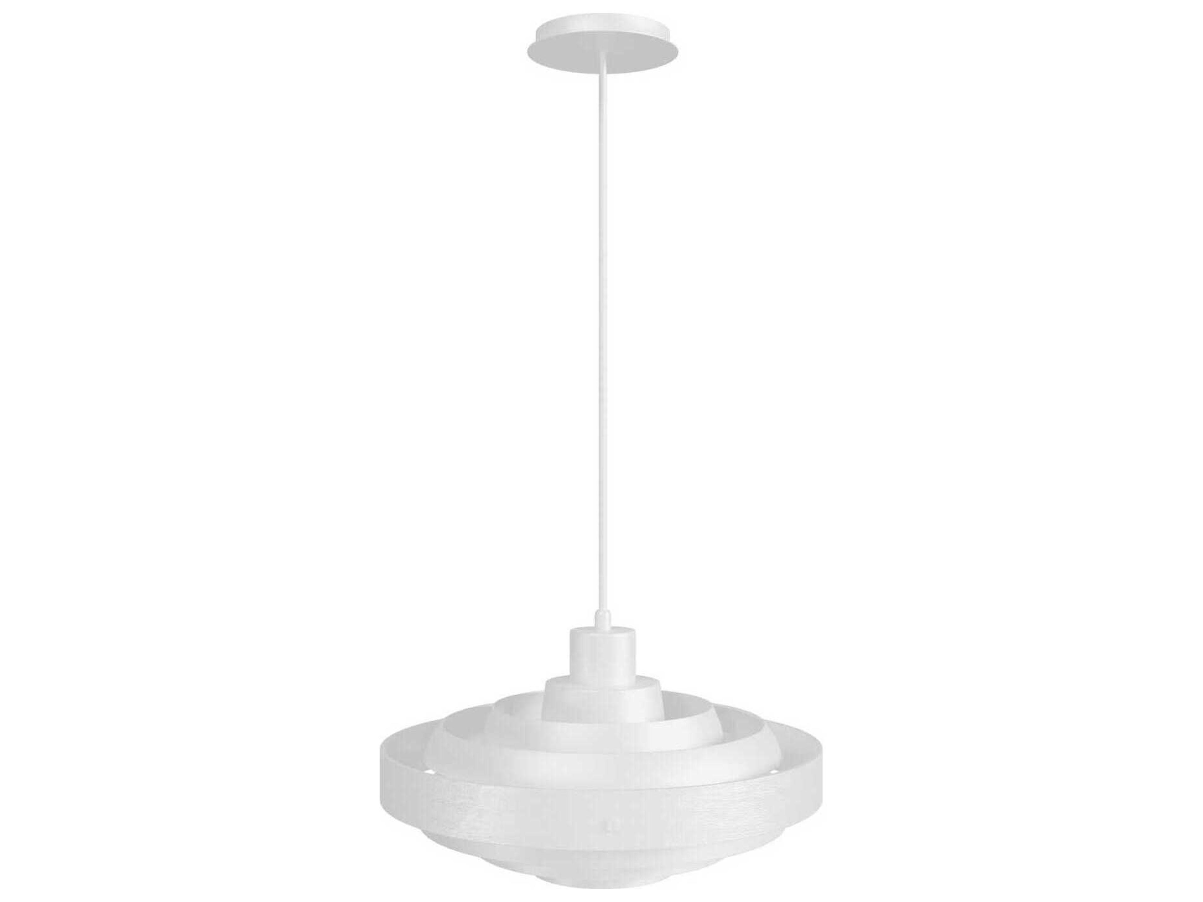 Avenue Lighting Newport 1-Light White Geometric Pendant
