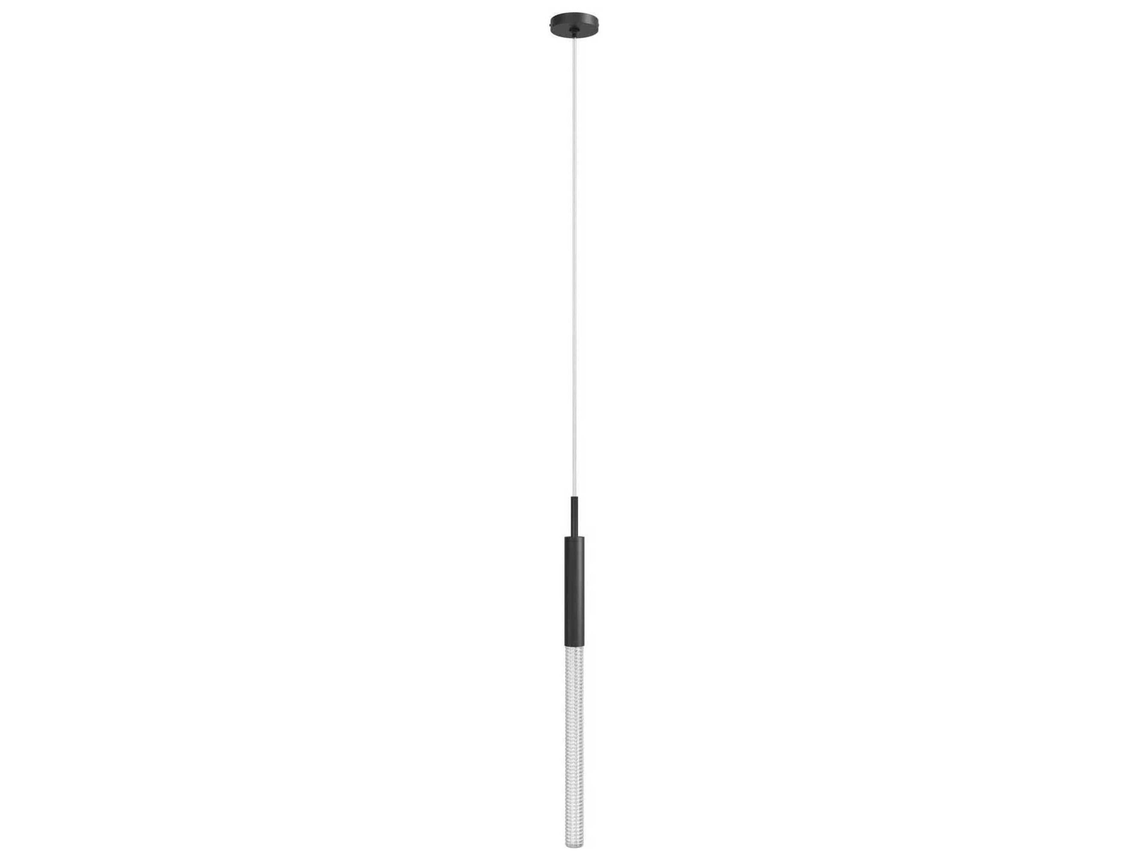 Avenue Lighting Main St 1-Light Black Cylinder Linear Mini Pendant