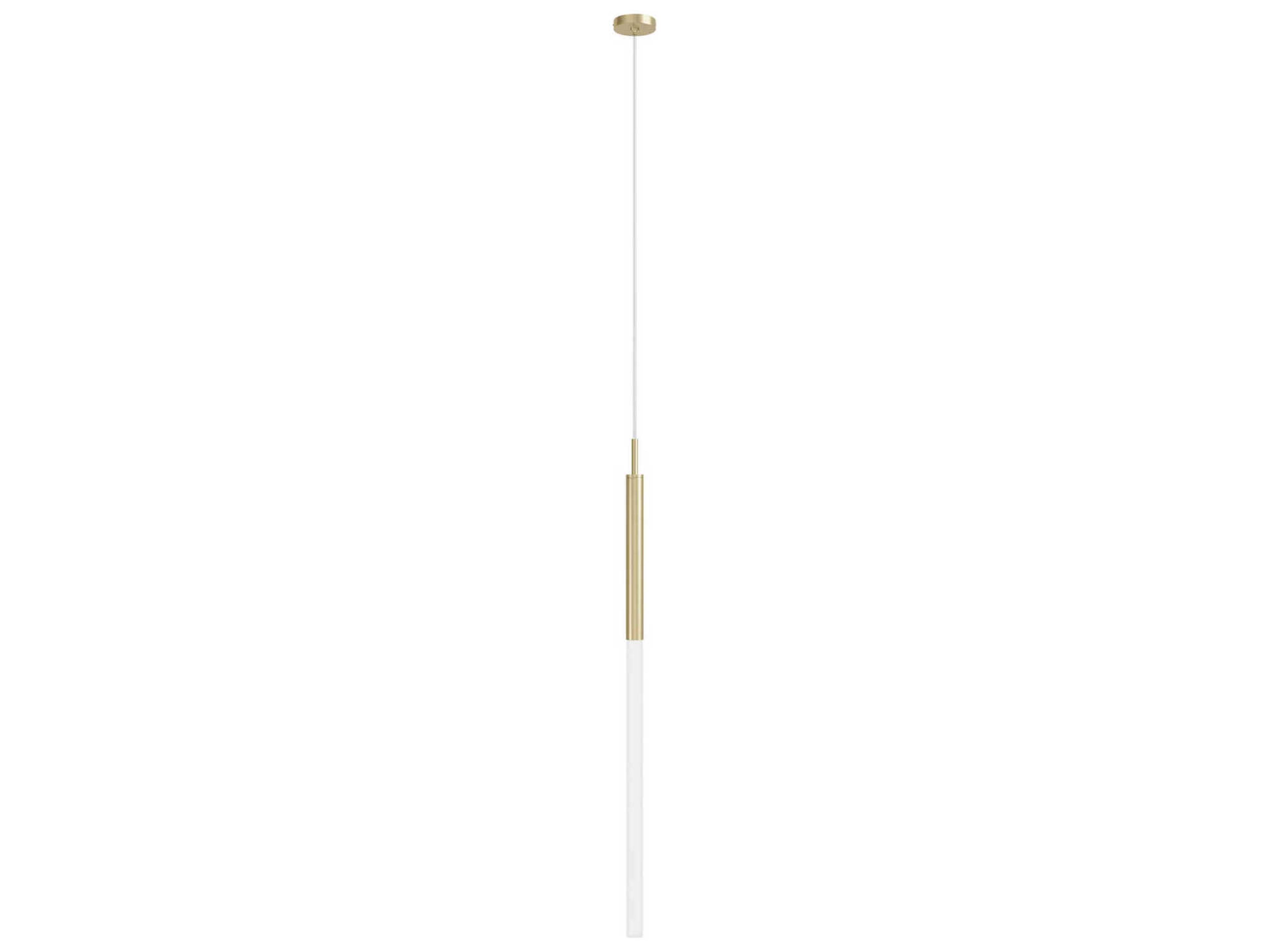 Avenue Lighting Main St 1-Light Brushed Brass Cylinder Linear Mini Pendant