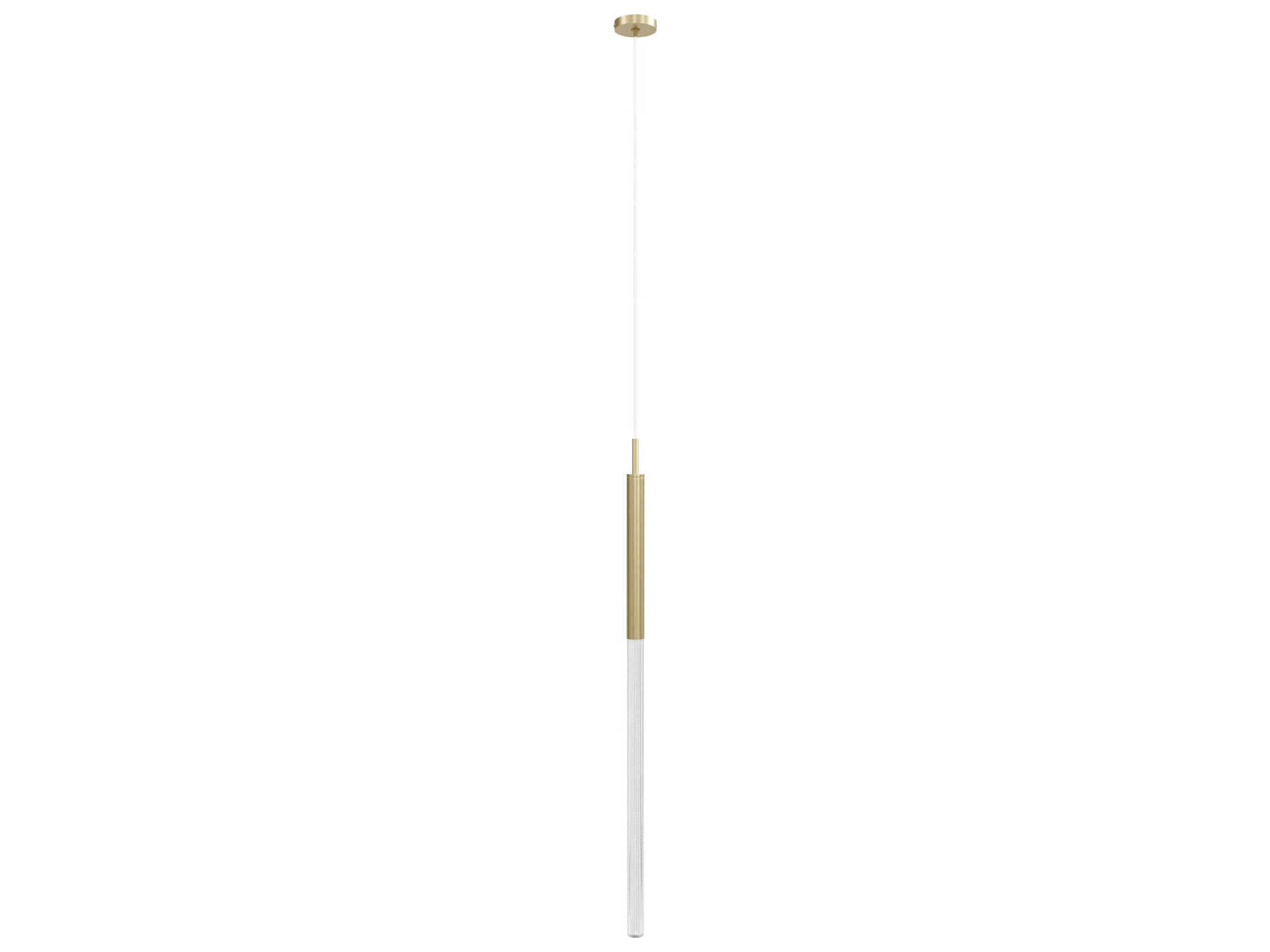 Avenue Lighting Main St 1-Light Brushed Brass Cylinder Linear Mini Pendant