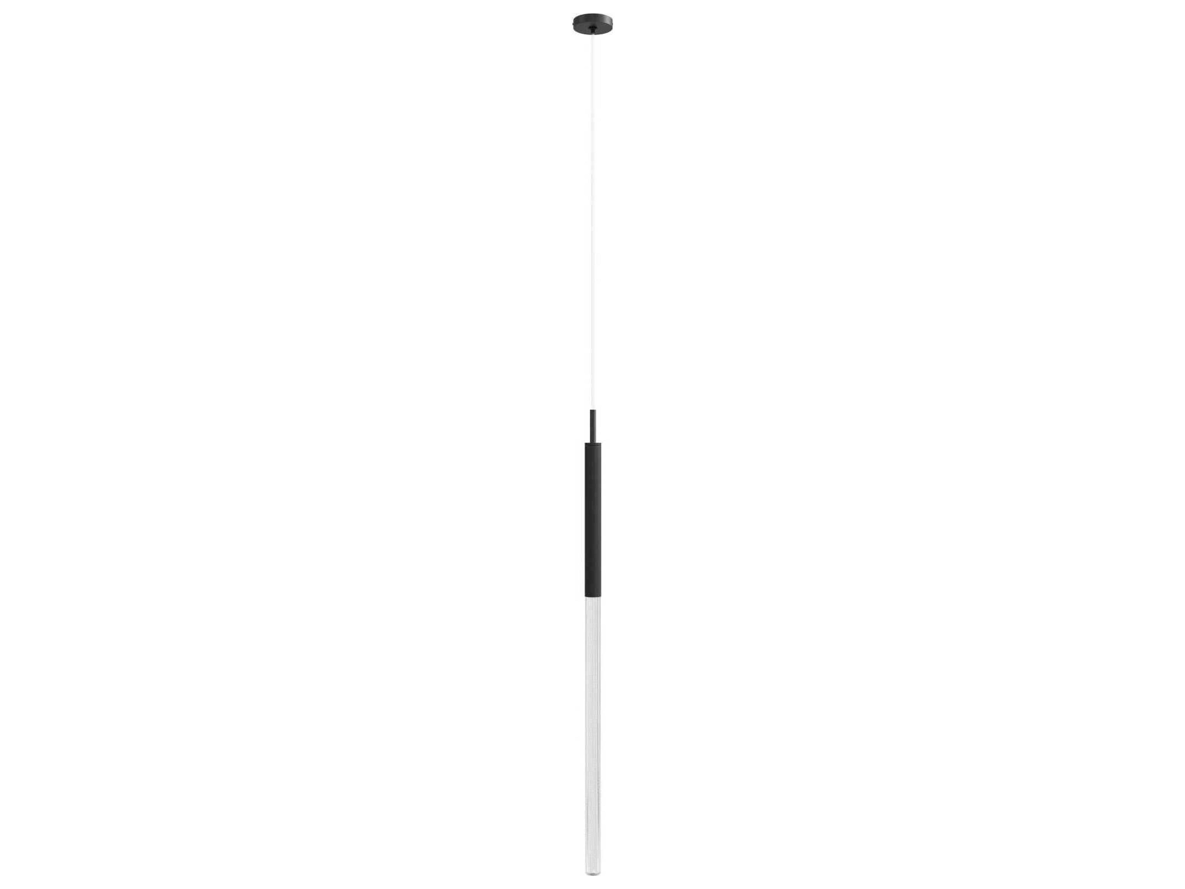 Avenue Lighting Main St 1-Light Black Cylinder Linear Mini Pendant