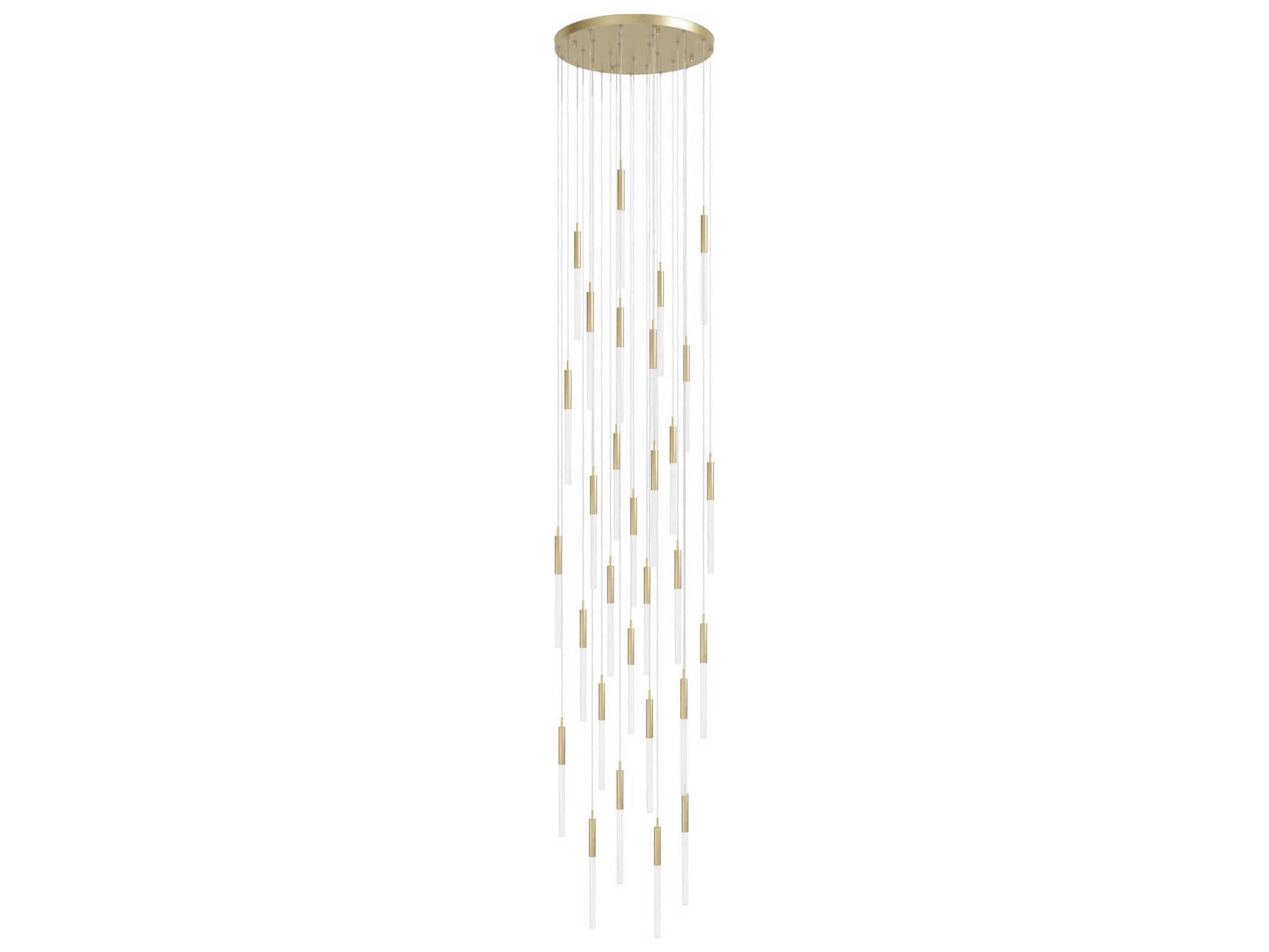 Avenue Lighting Main St 31-Light Brushed Brass Linear Pendant