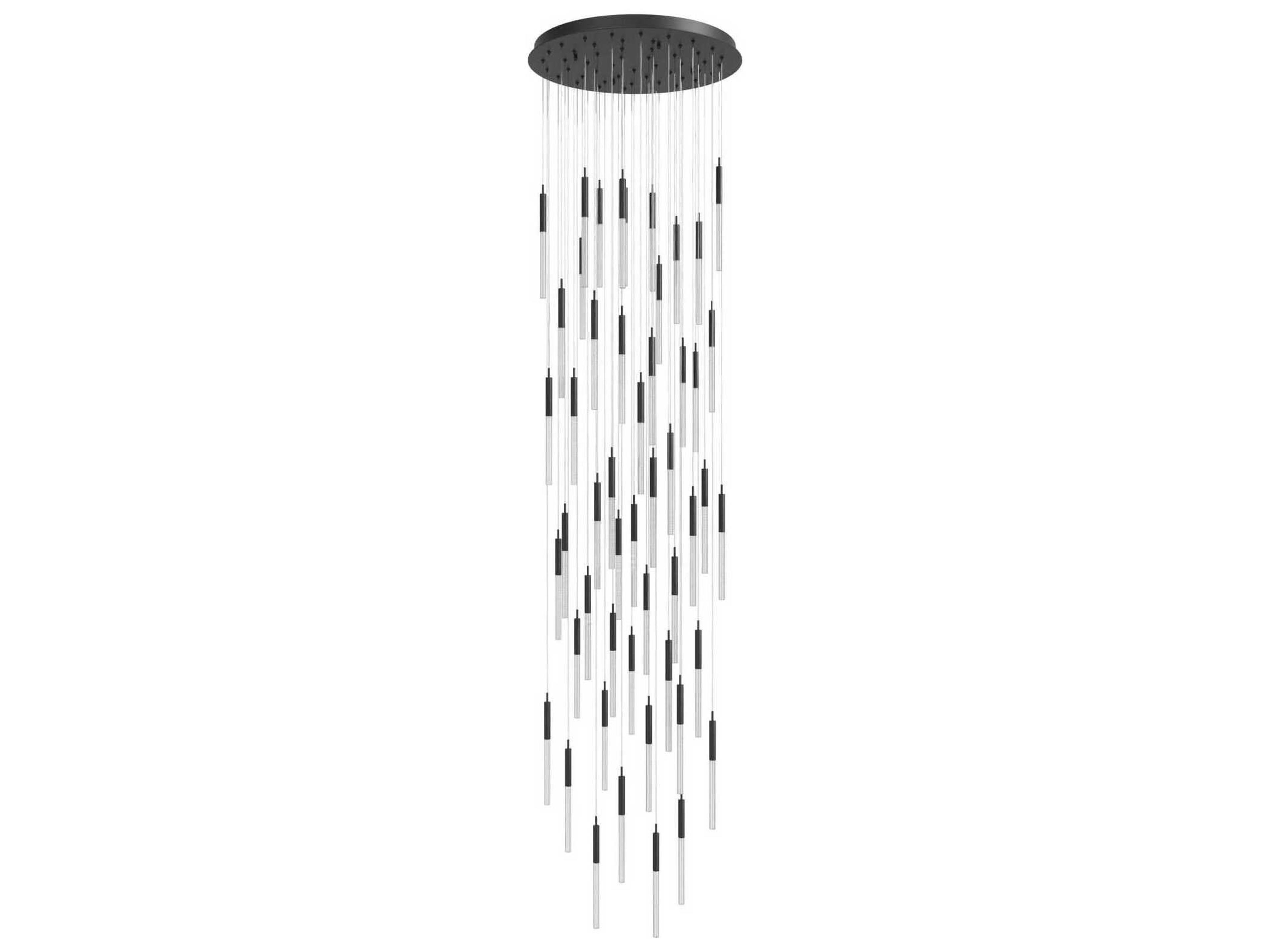 Avenue Lighting Main St 51-Light Black Pendant