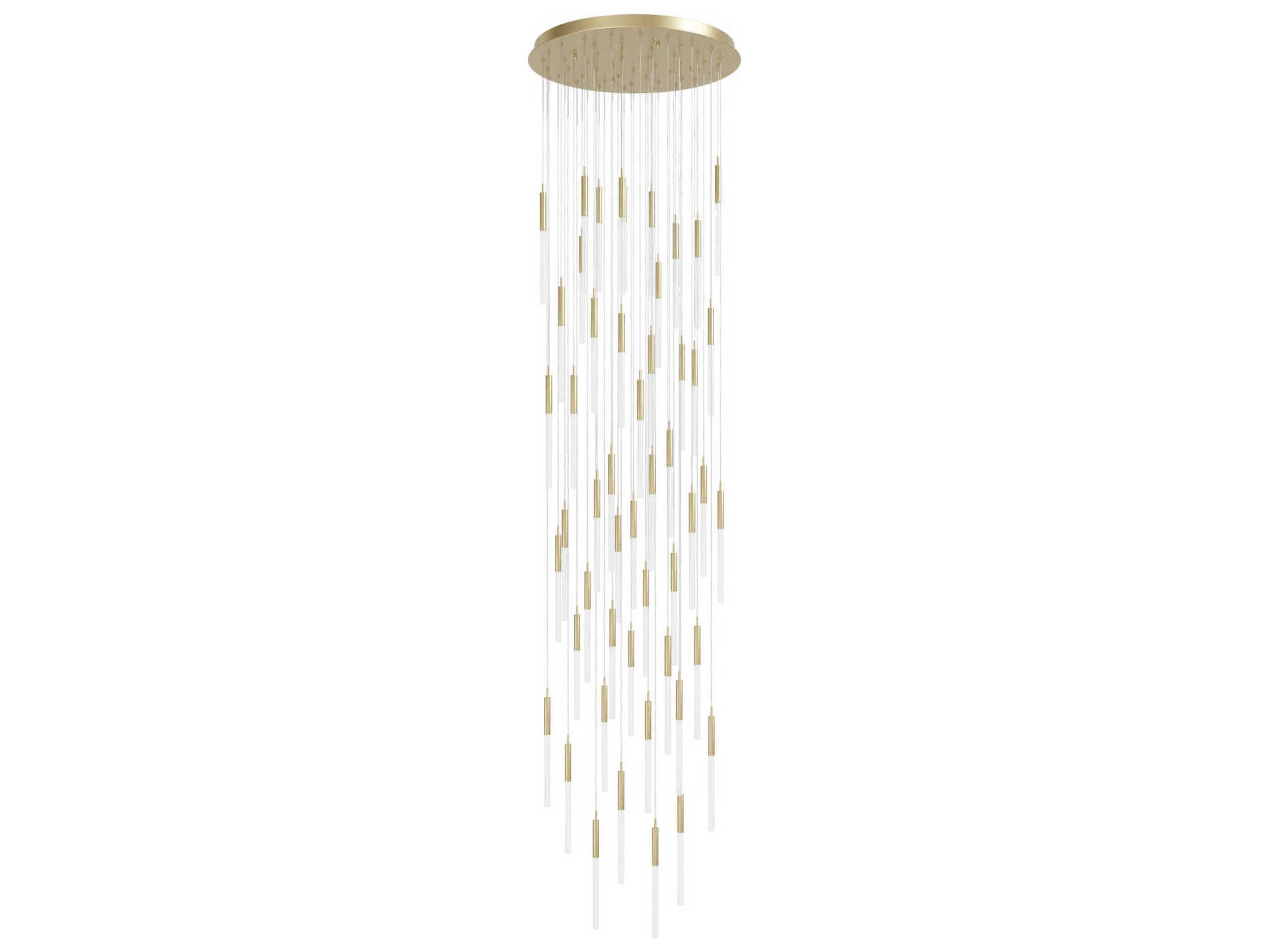 Avenue Lighting Main St 51-Light Brushed Brass Linear Pendant