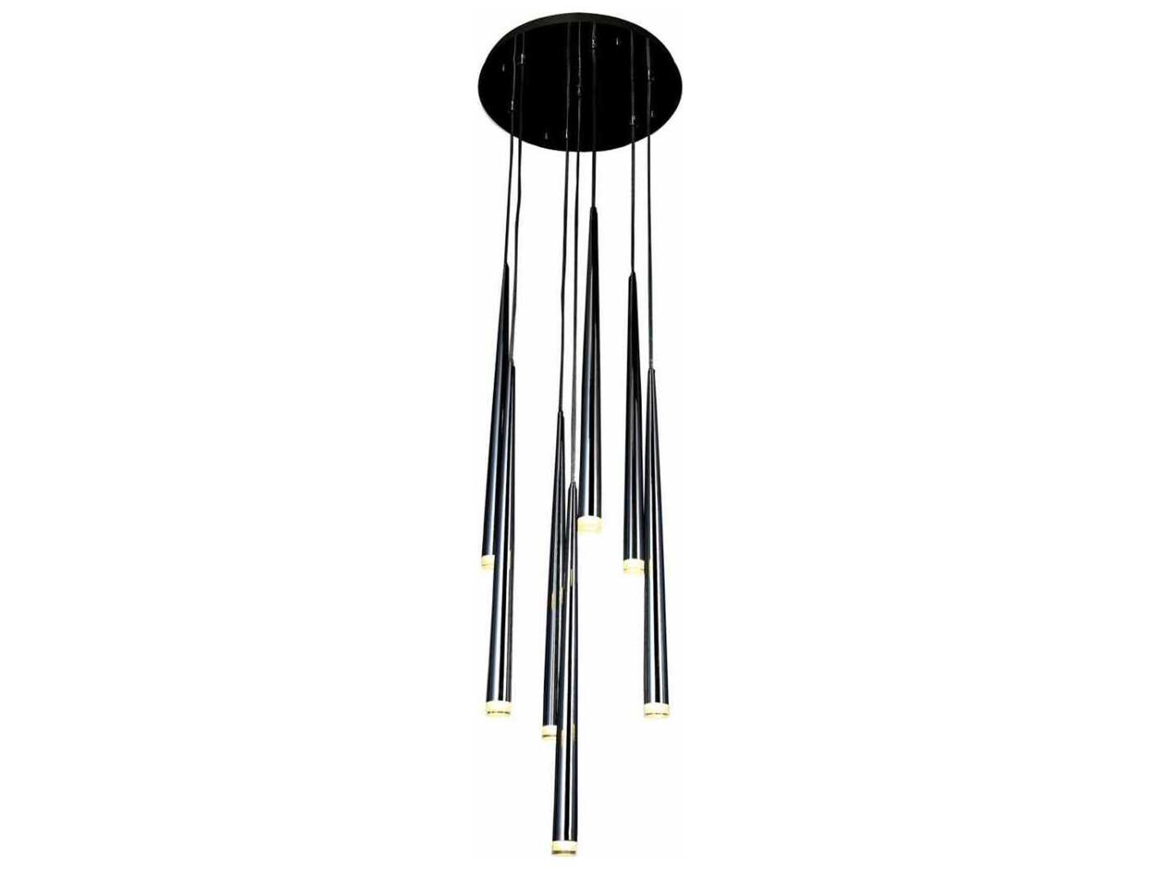 Avenue Lighting Highland Ave 7-Light Black Mini Pendant
