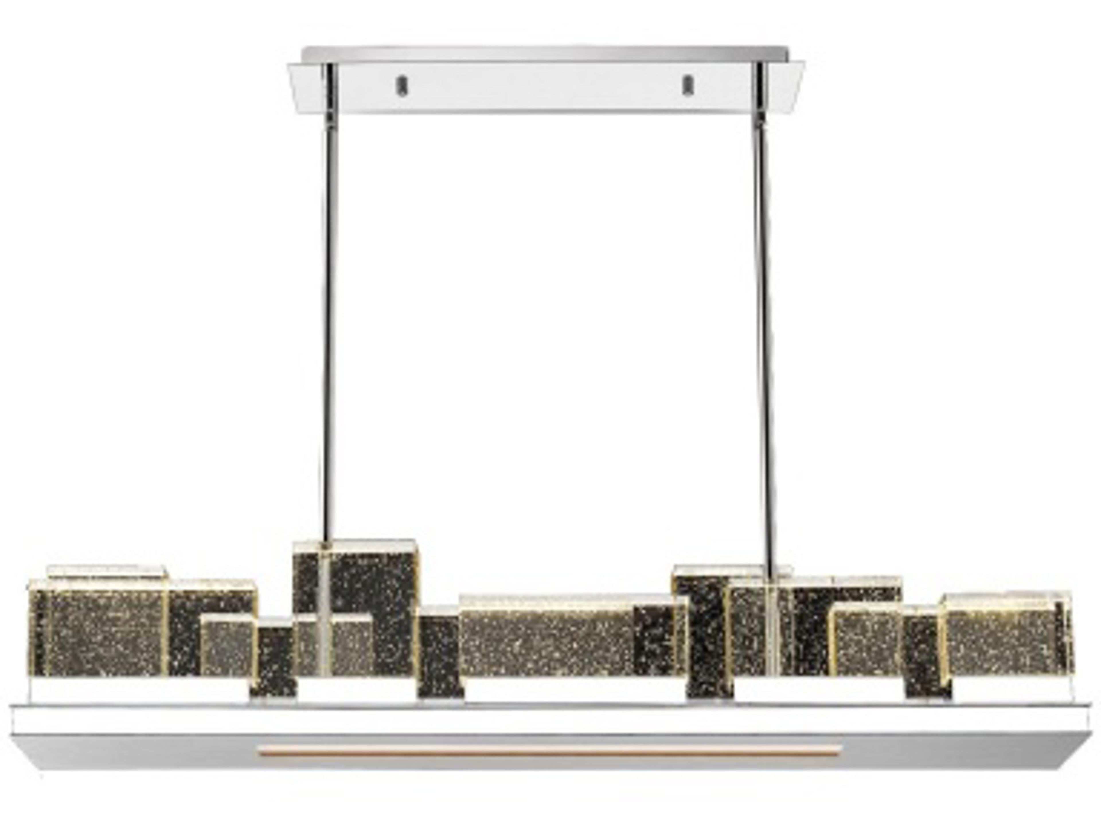 Avenue Lighting The Original Glacier Polished Nickel Linear Island Pendant