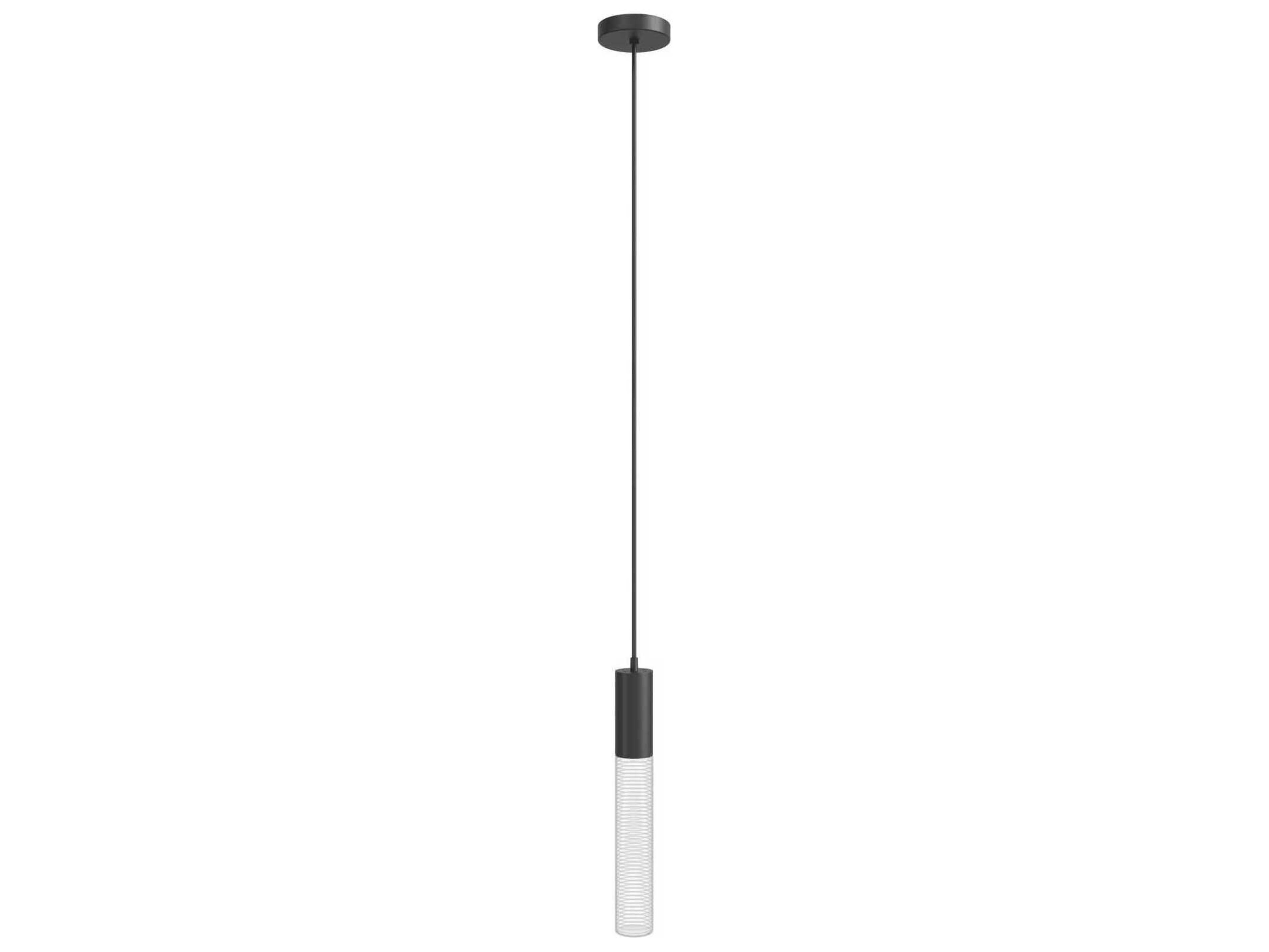 Avenue Lighting Strand 1-Light Black Cylinder Mini Pendant