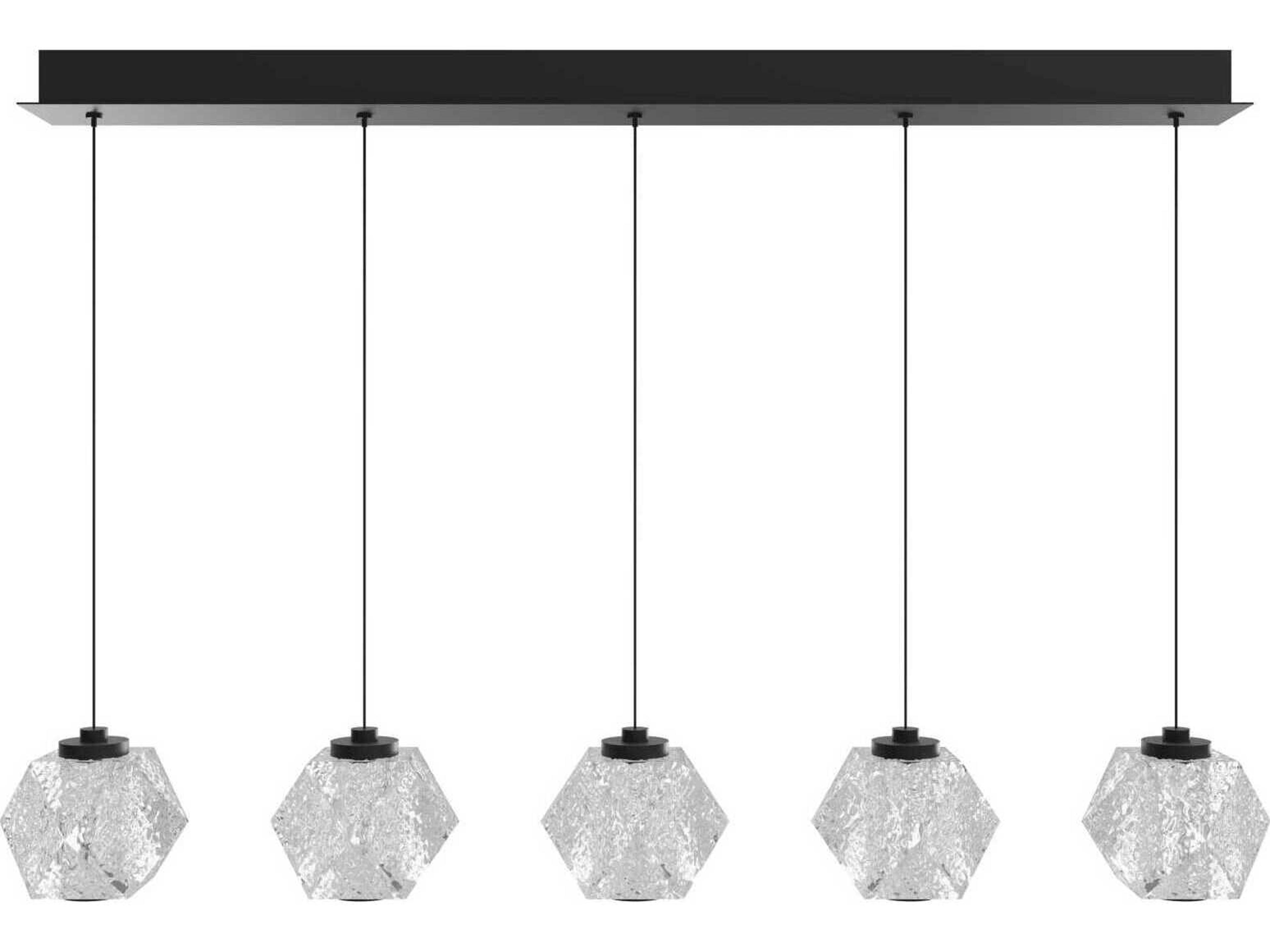 Avenue Lighting Beluga 5-Light Black Geometric Island Pendant