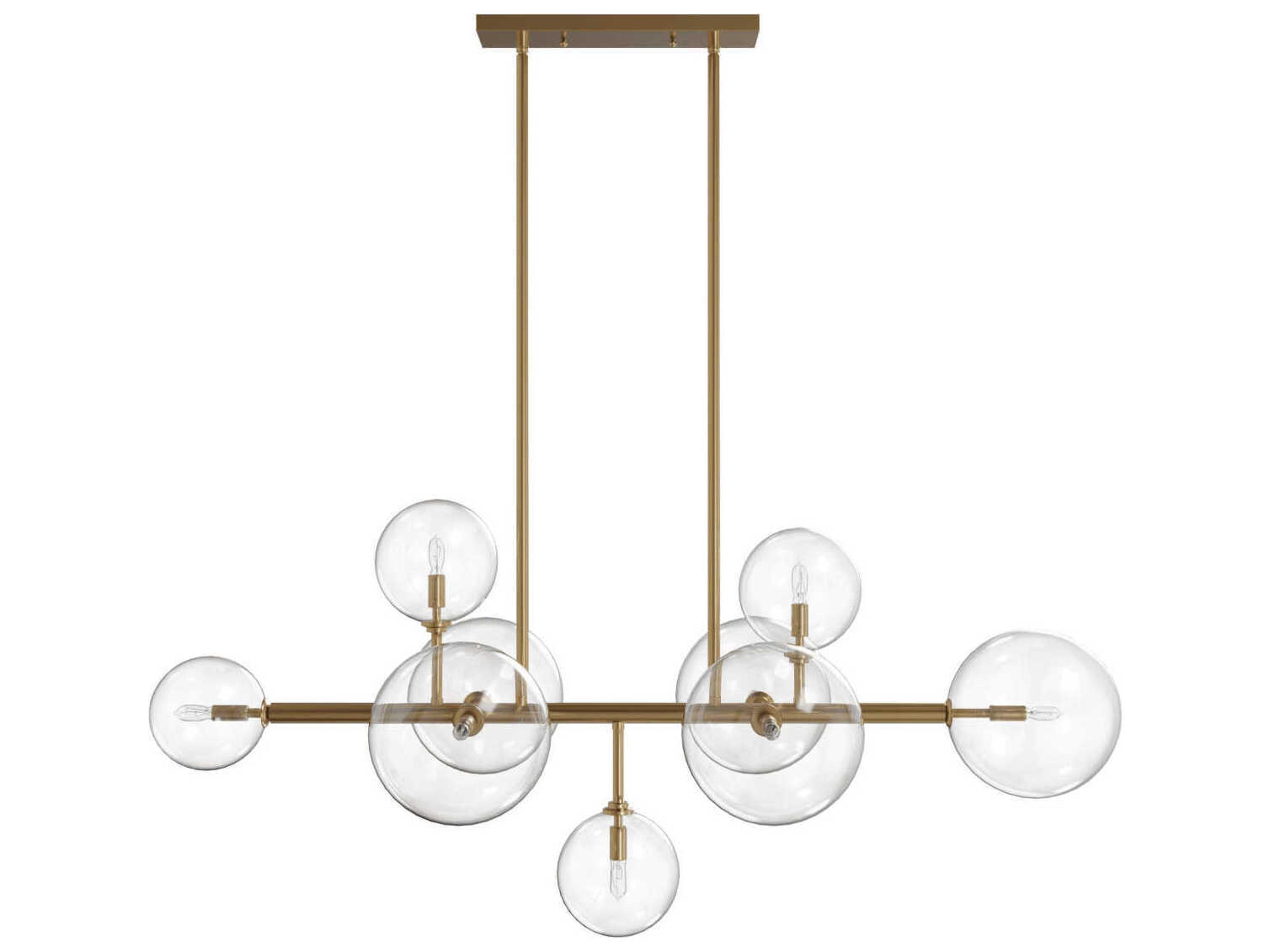 Avenue Lighting Delilah 9-Light Aged Brass Globe Island Pendant