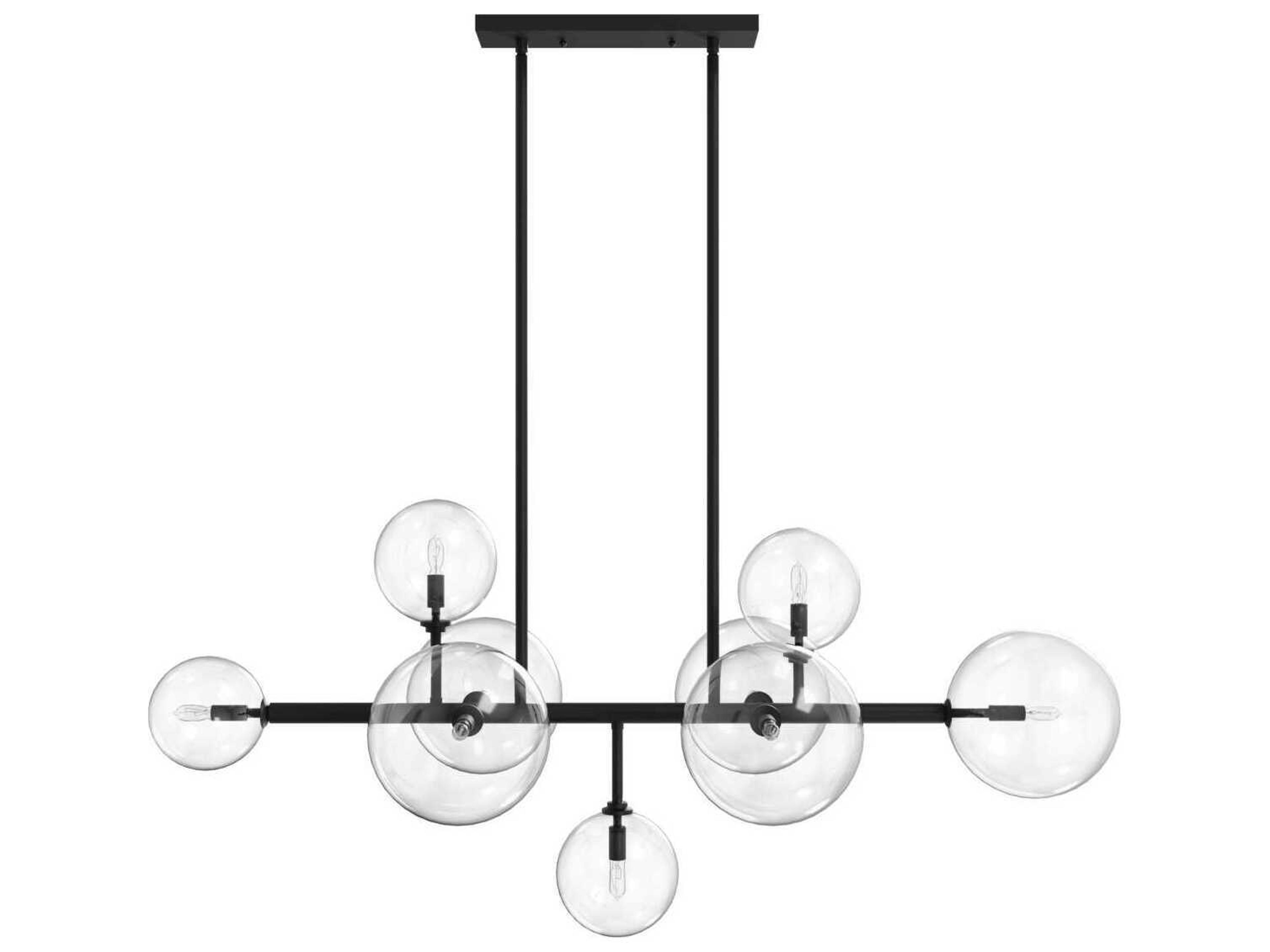 Avenue Lighting Delilah 9-Light Black Globe Island Pendant