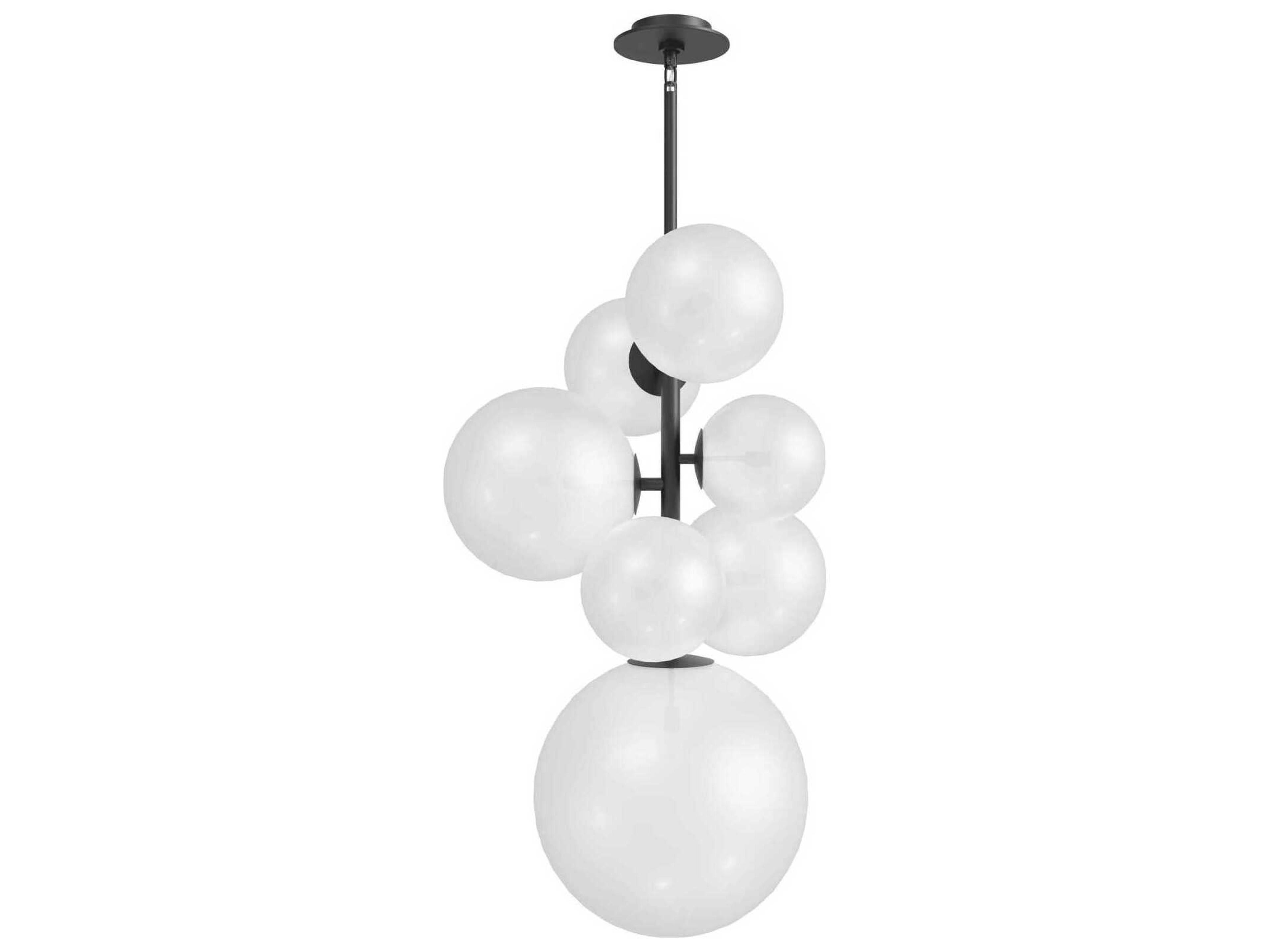 Avenue Lighting Delilah 7-Light Black Globe Pendant