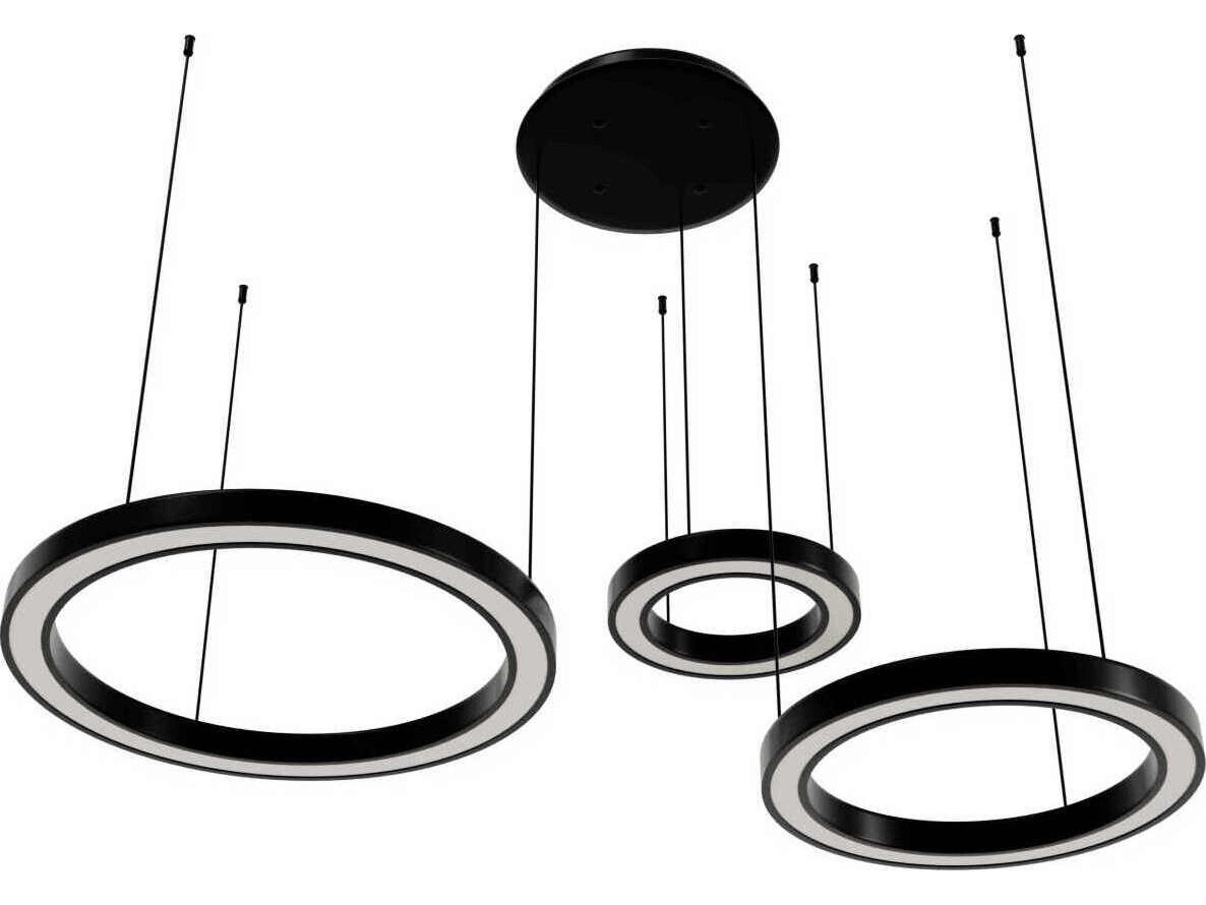 Avenue Lighting Aria Polished Black Gunmetal Chrome Round Pendant