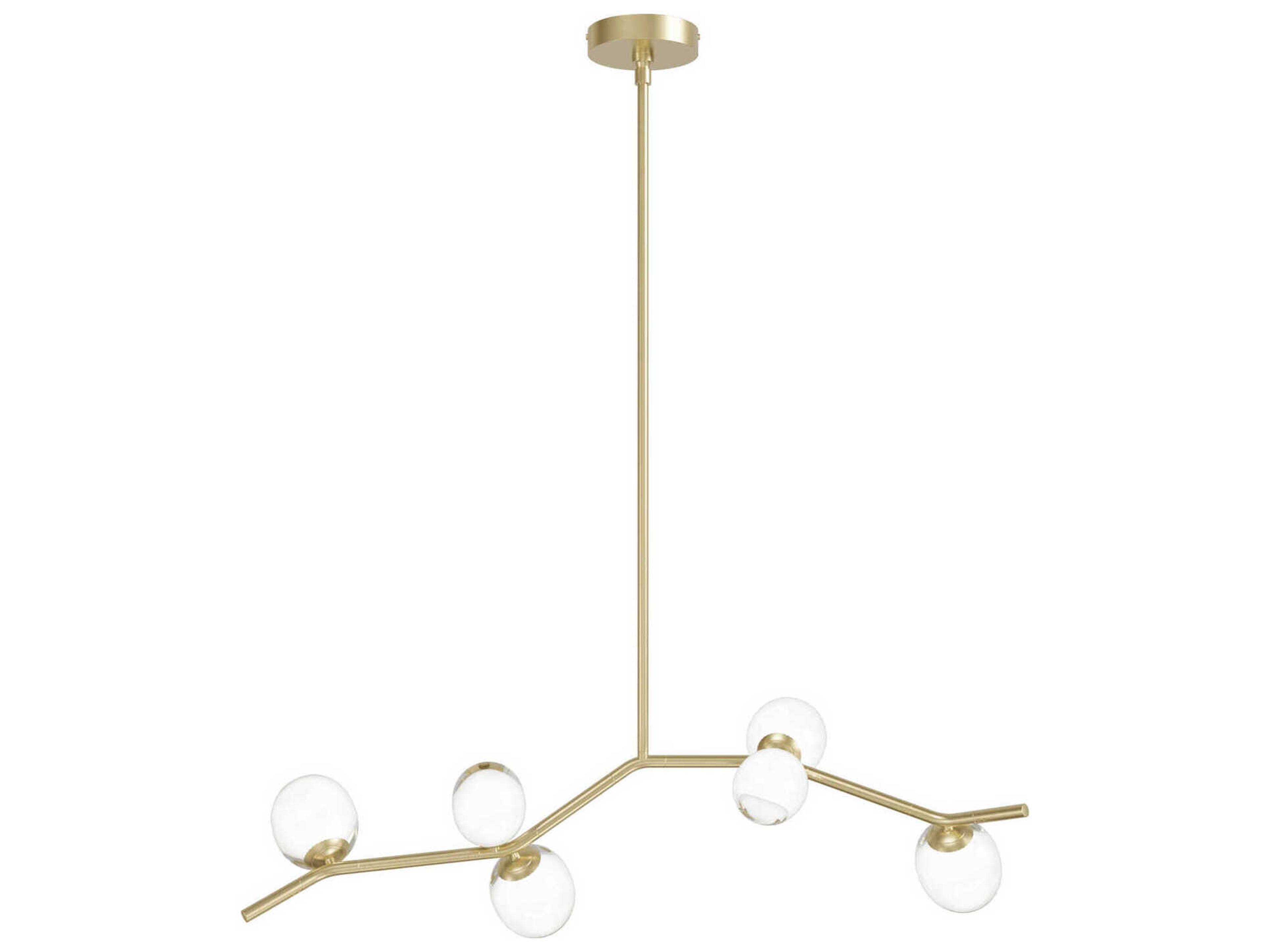 Avenue Lighting Hampton 6-Light Brushed Brass Globe Island Pendant