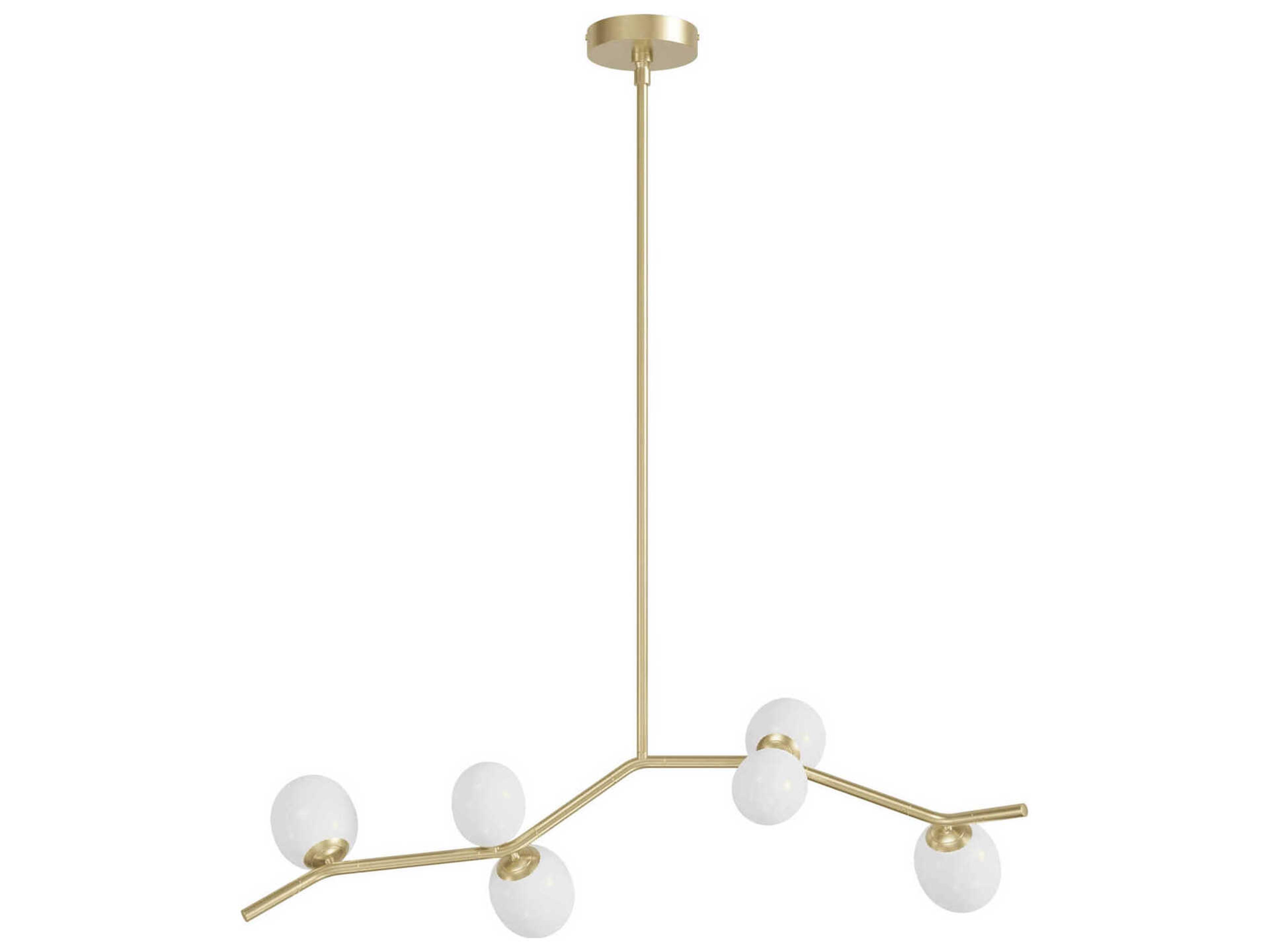 Avenue Lighting Hampton 6-Light Brushed Brass Globe Island Pendant