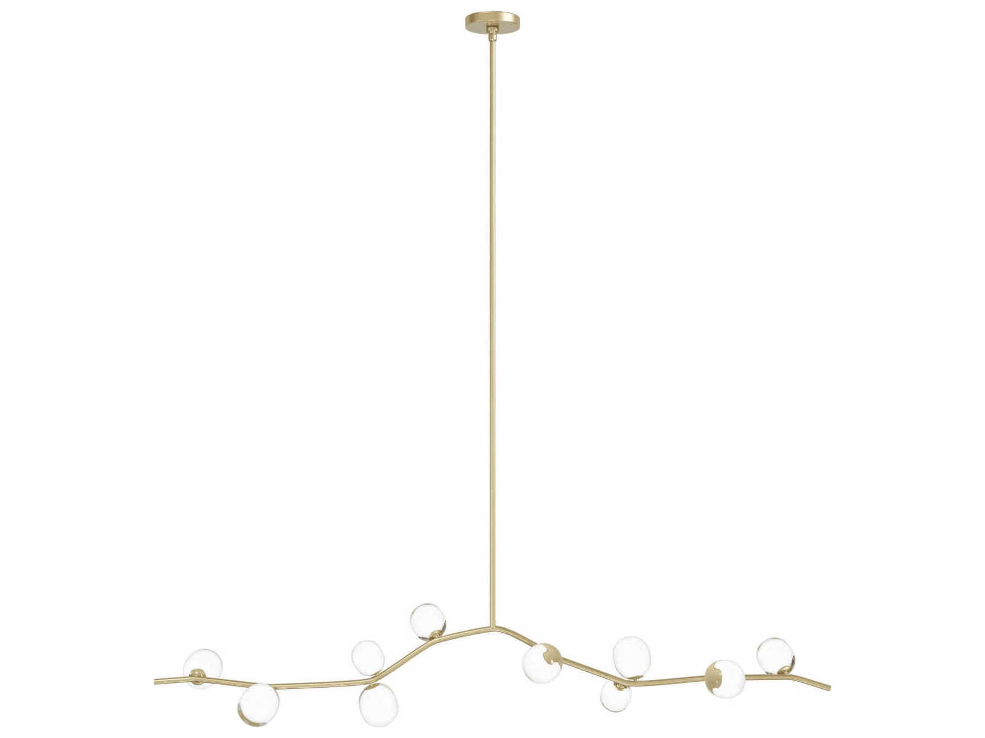Avenue Lighting Hampton 10-Light Brushed Brass Globe Island Pendant