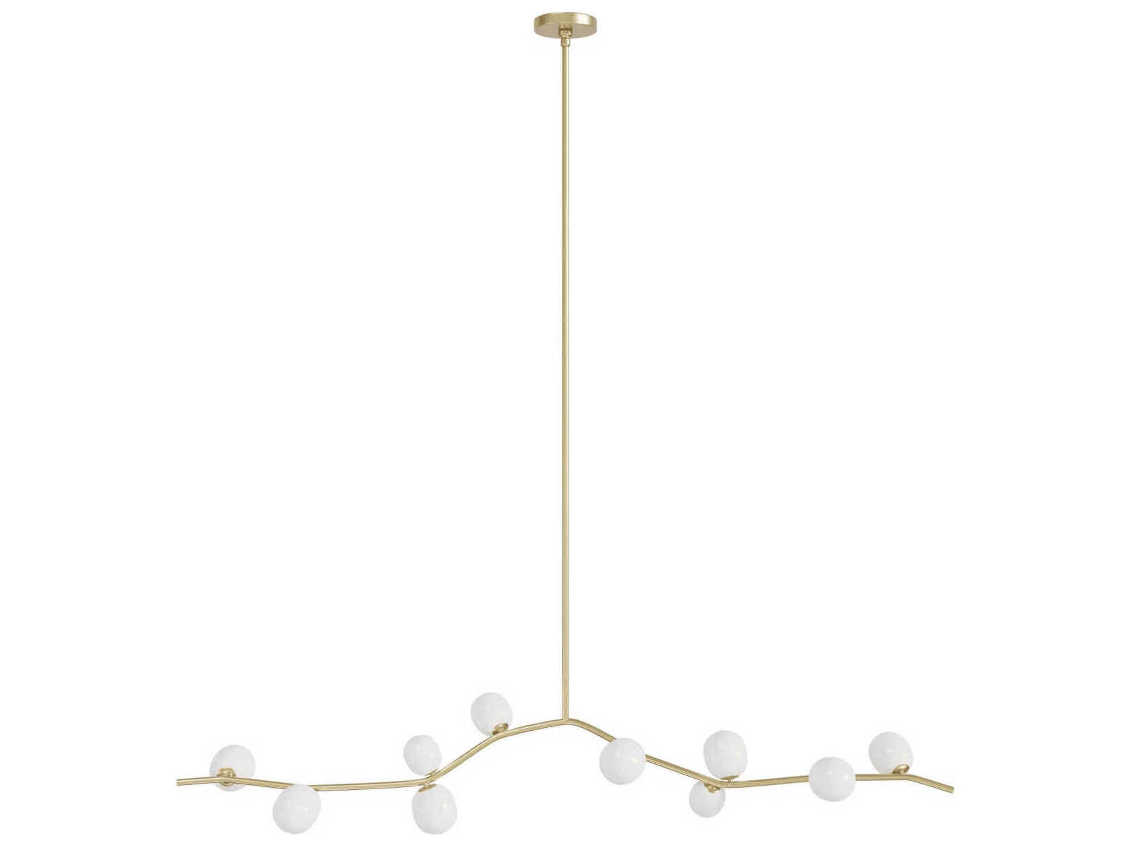 Avenue Lighting Hampton 10-Light Brushed Brass Globe Island Pendant